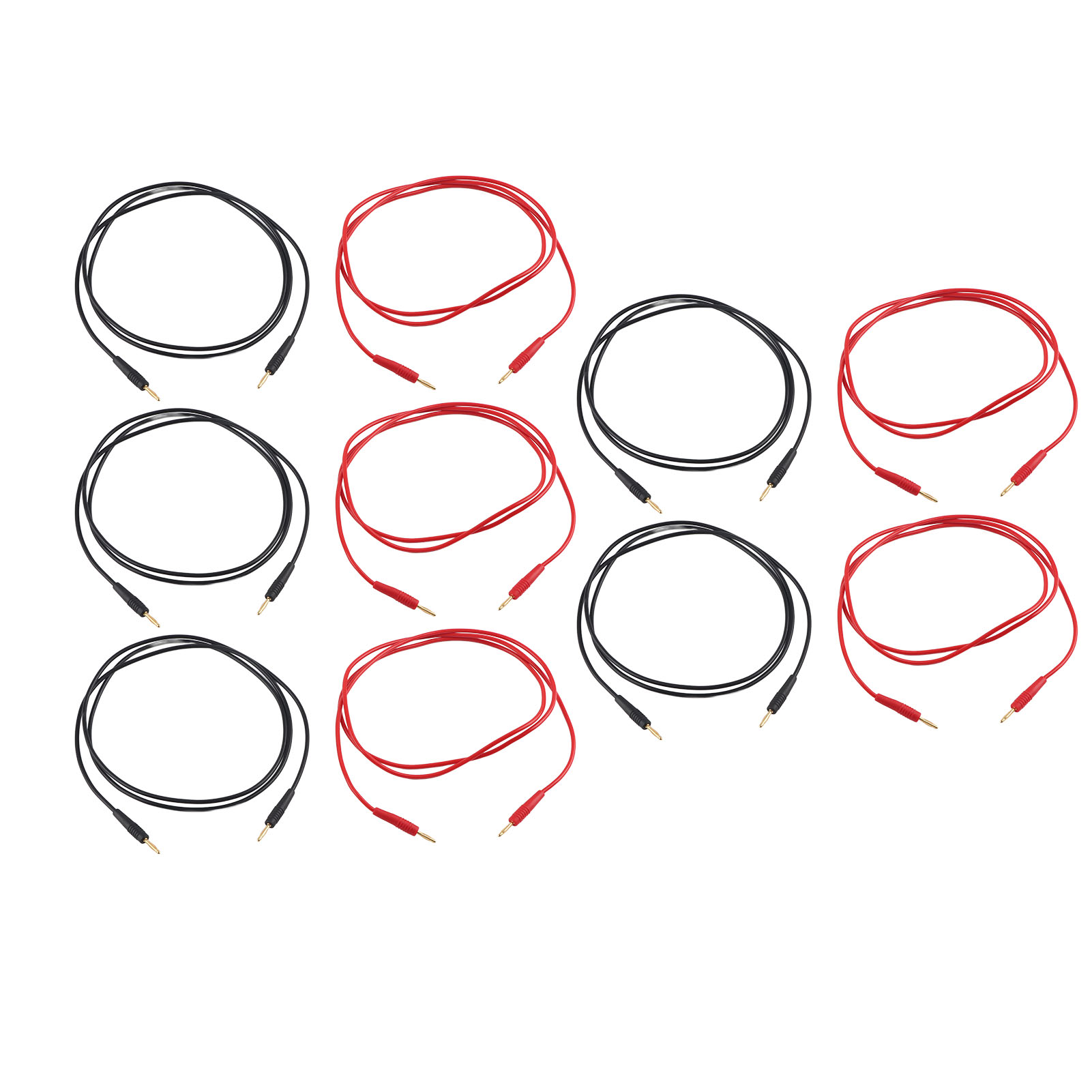5er-set 2-mm-bananenstecker-messleitungen (stecker Auf Stecker) 30 V Ac, 60 V Dc, 10 A Zubehörset
