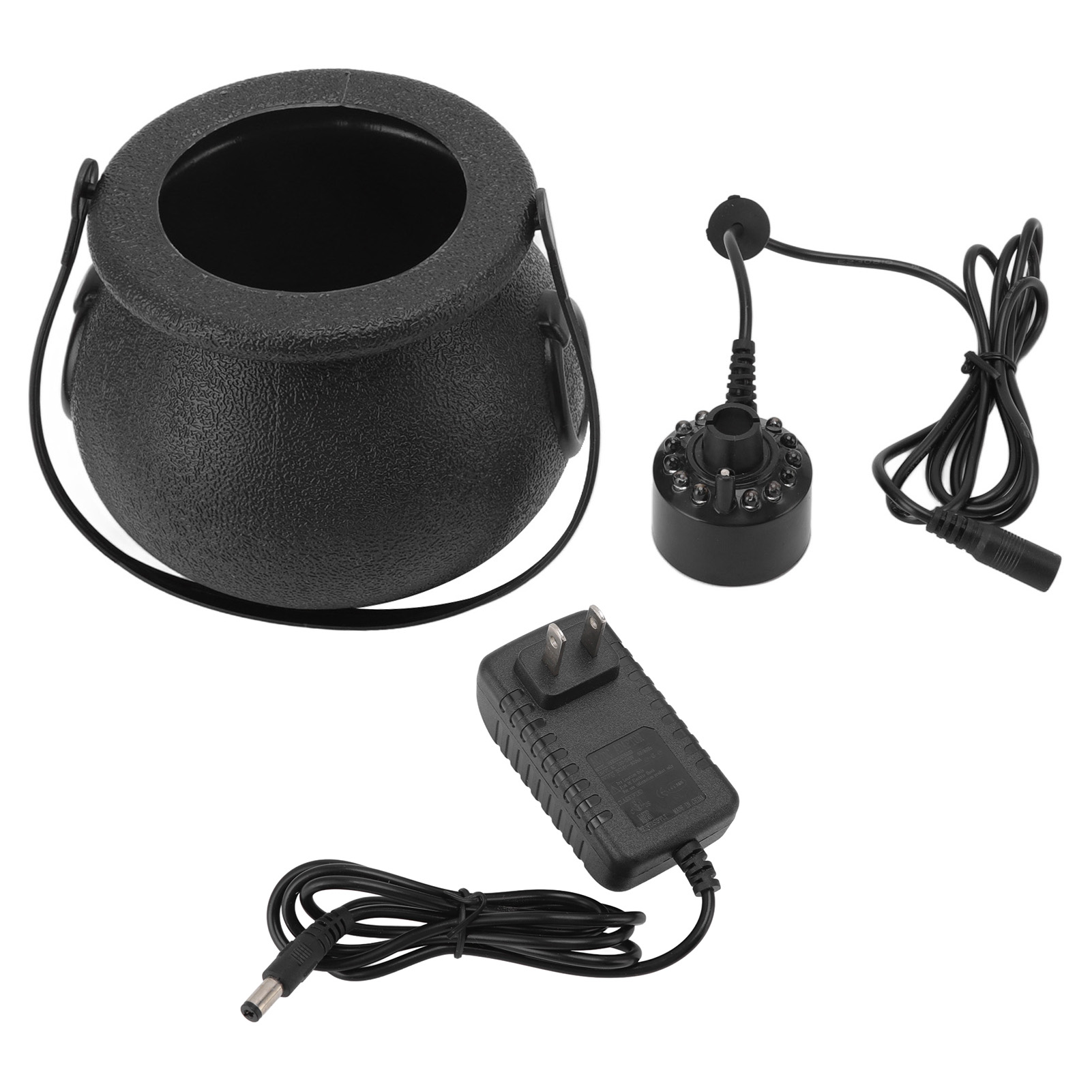 Tragbare Halloween-stimmungslampe – Gruseliger Schwarzer Topf Mit Zerstäubtem Licht – Niedliche Und Geisterhafte Dekoration – 100–240 V Us-stecker