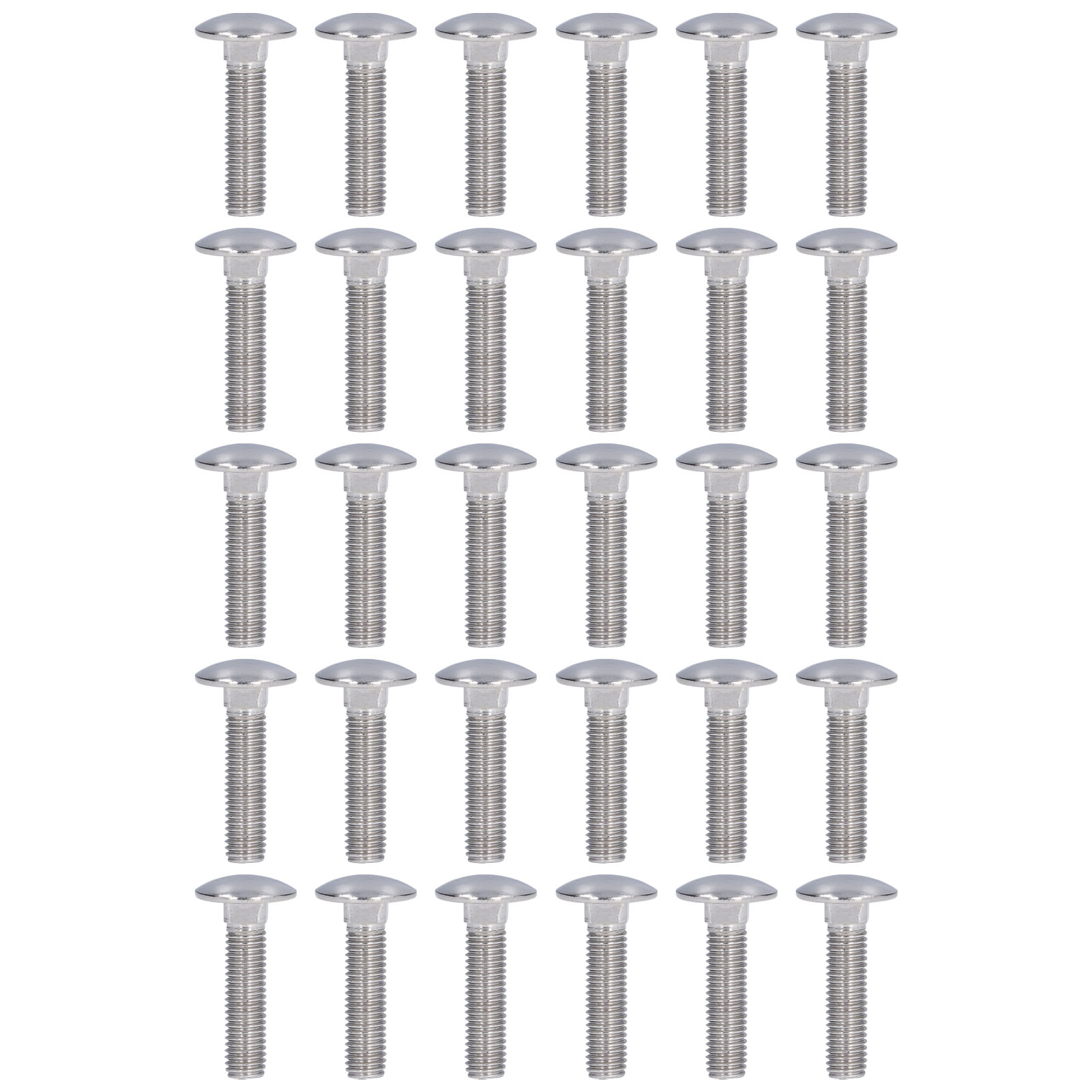 30 Stück Rundkopfschrauben Mit Gewölbtem Kopf, Edelstahl A2-70, Vierkanthals, Für Maschinen M10x40