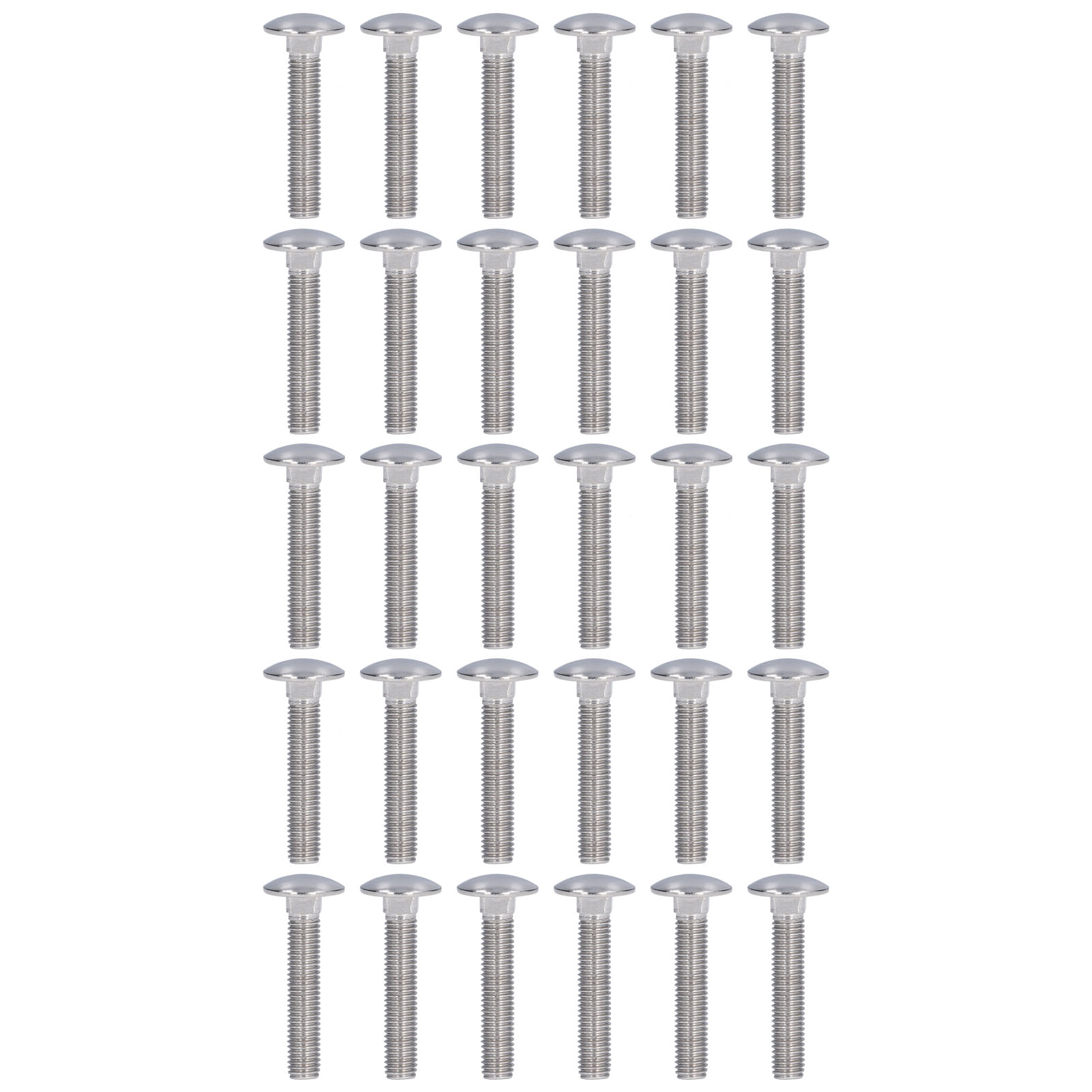 30 Stück Rundkopfschrauben Mit Gewölbtem Kopf, Edelstahl A2-70, Vierkanthals, Für Maschinen M10x50