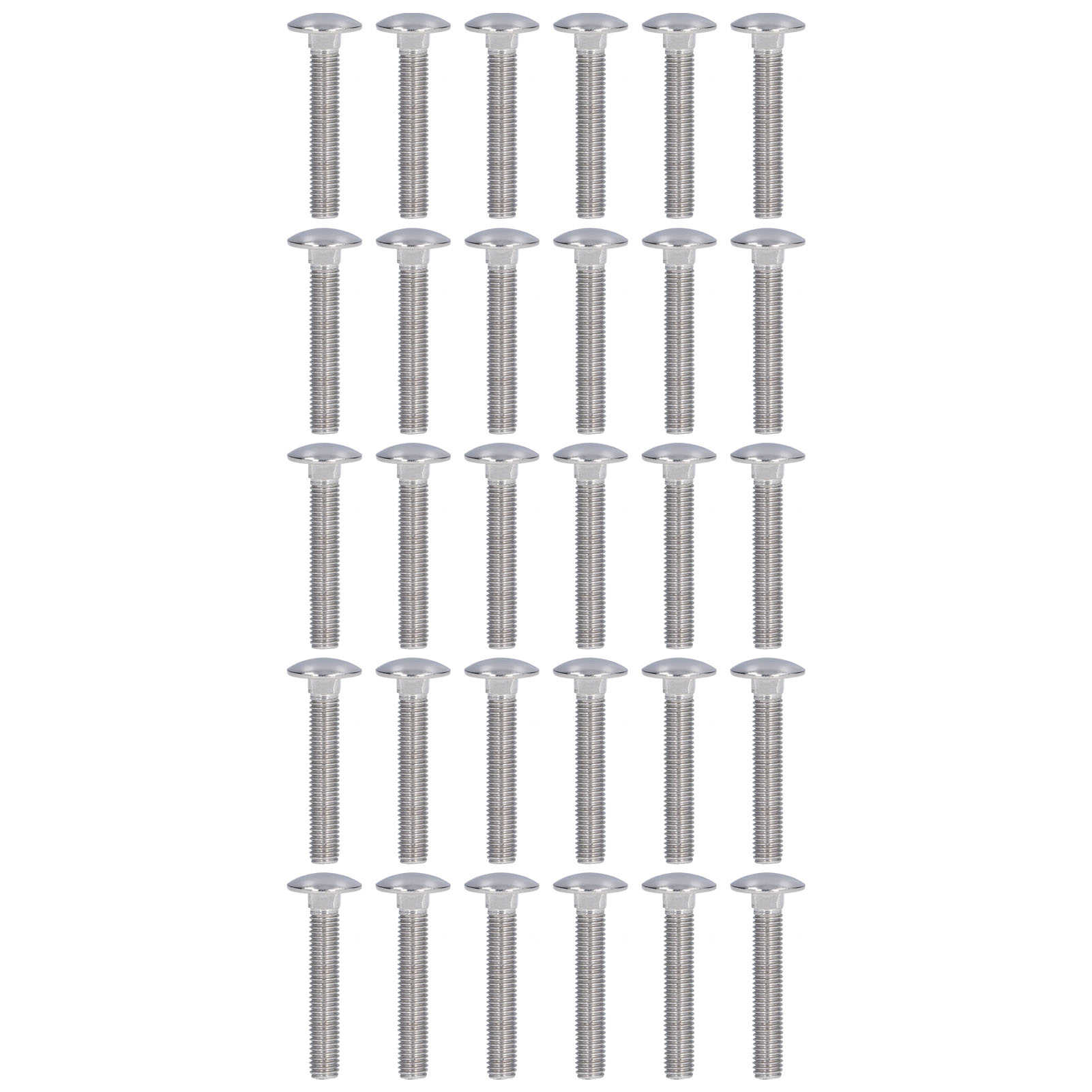 30 Edelstahl-rundkopfschrauben Mit Vierkantansatz A2-70 Für Industriemaschinen M10x55 - 30er-packung