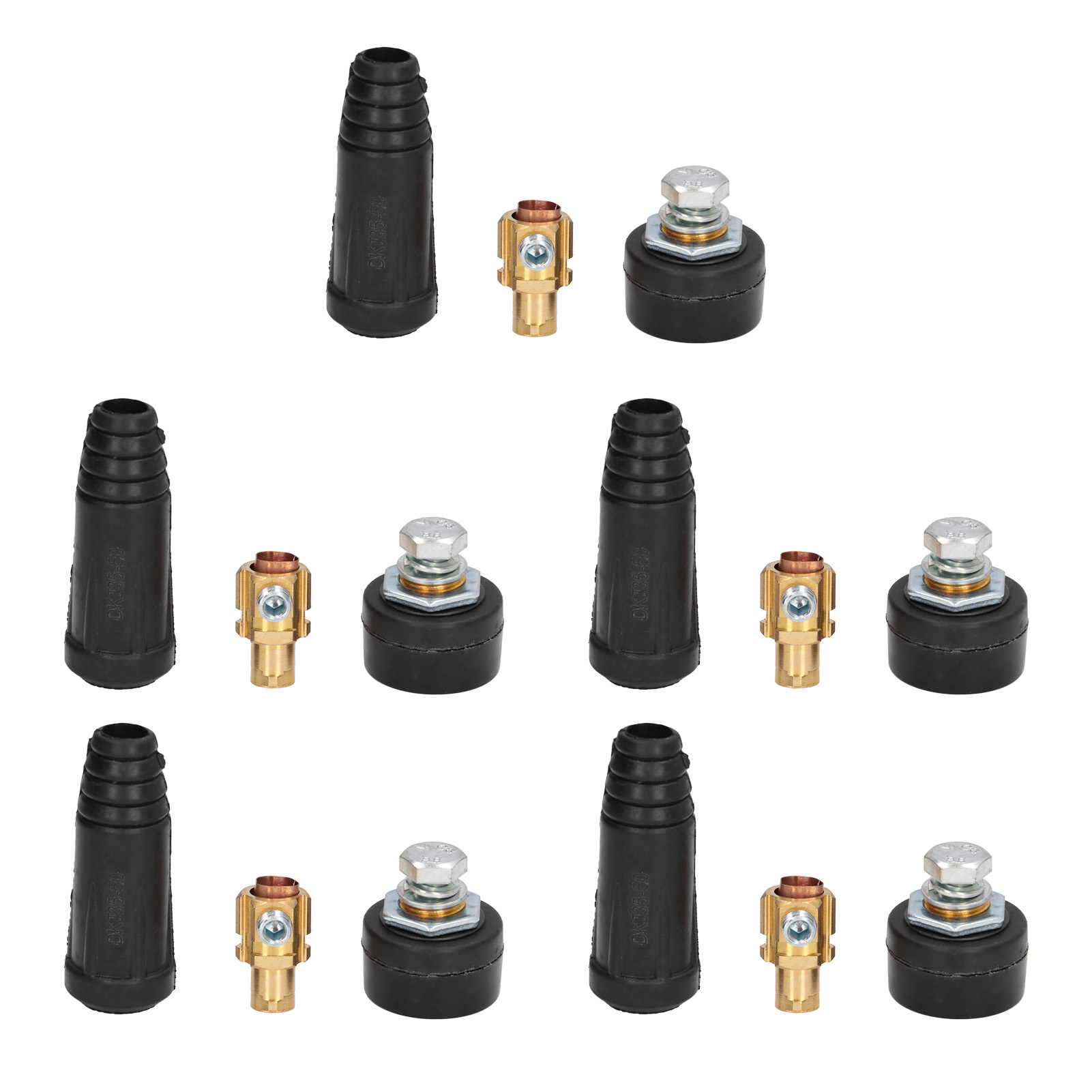 Set Mit 5 Schnellverbindern Für 200–315-a-schweißkabel, Europäischer Stecker Und Buchse Für Maschinen