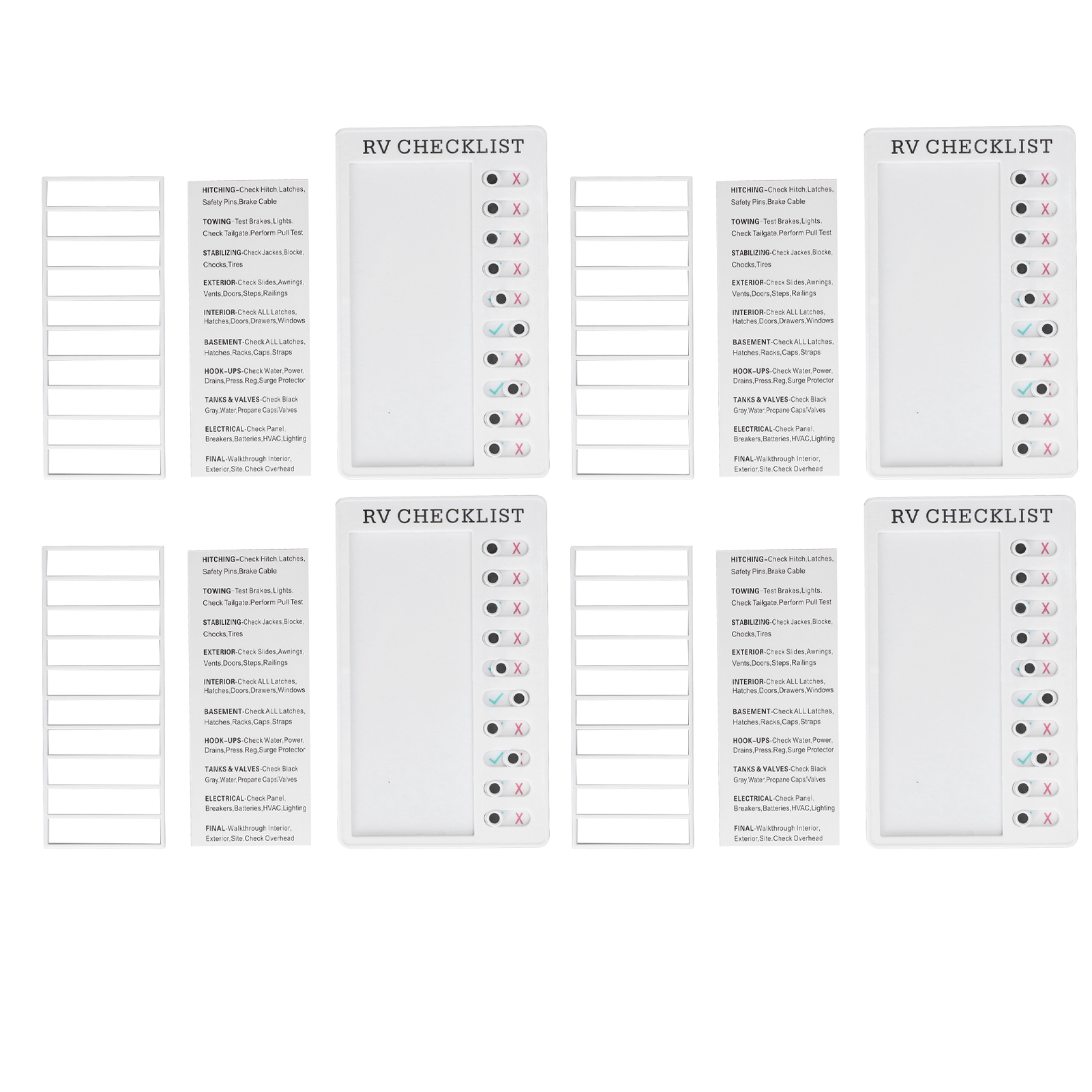 4-teiliges, Abnehmbares Aufgabenboard – Diy-reiseplaner, Tragbares Und Recycelbares Aufgabenboard Für Wohnmobile Und Zur Organisation