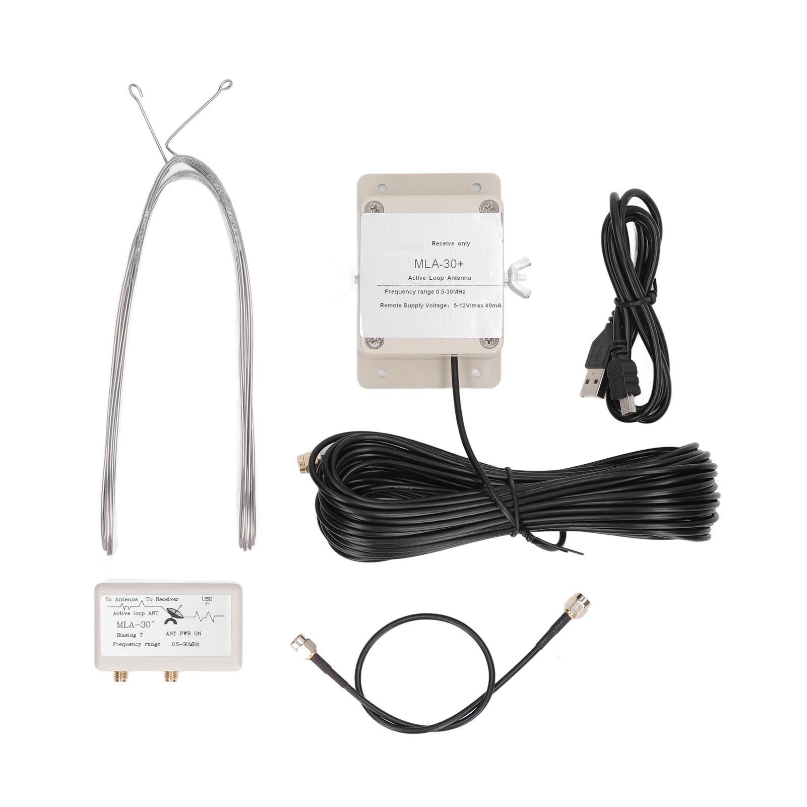 Aktive Rahmenantenne Für Kurz- Und Mittelwellen, Integrierter Rauscharmer Verstärker, Dc 5–12 V Netzteil