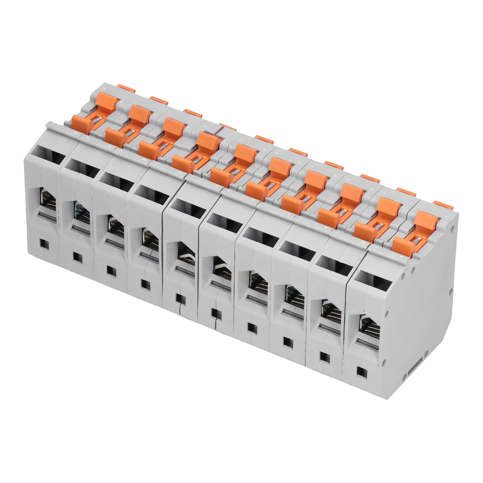 10-teiliger Din-schienen-klemmenblock, 50-mm²-drahtanschluss, 150 A, 1000 V, Modell Uk50n, Rutschfest