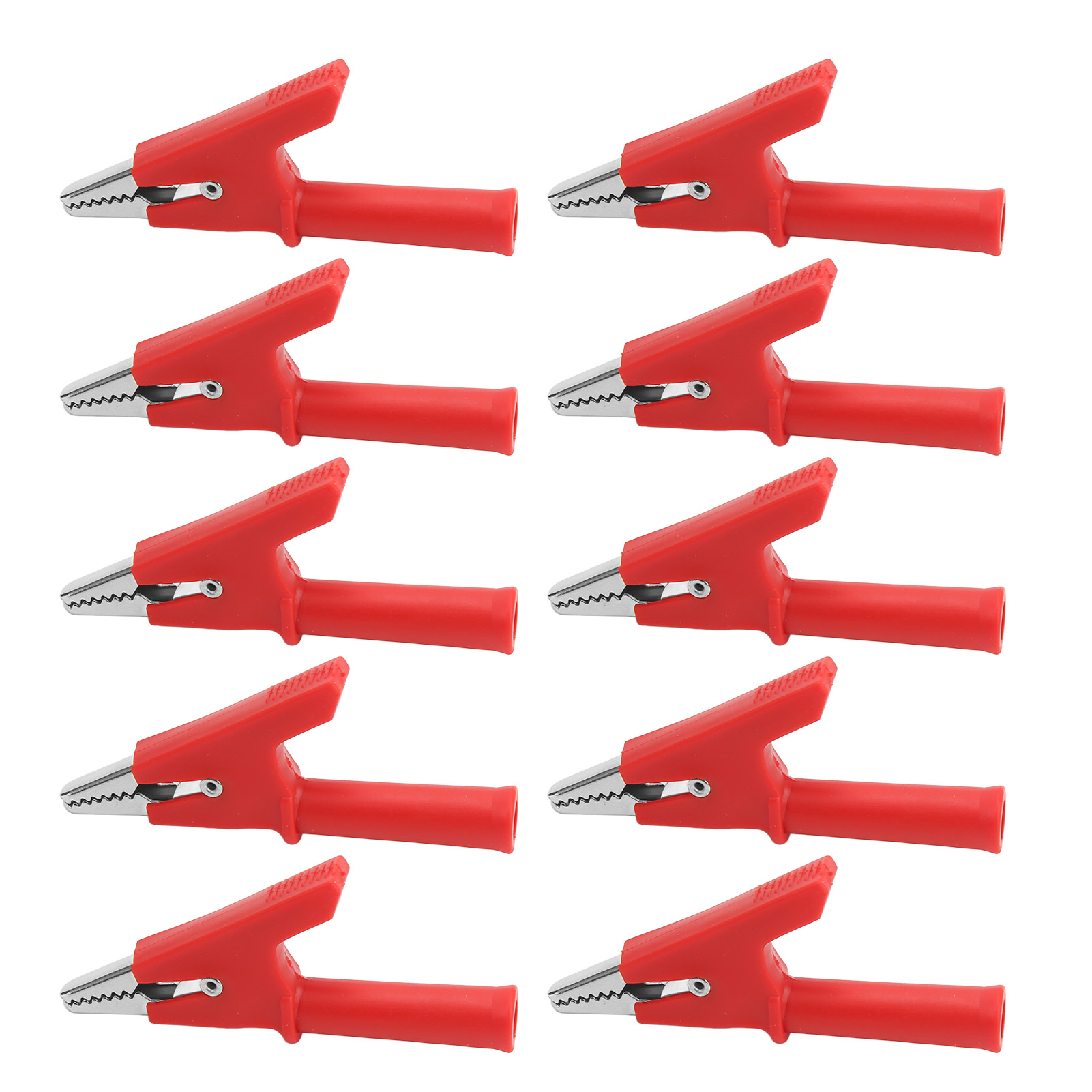 10-teiliges Set Mit 10-mm-krokodilklemmen (10 A) Und 4-mm-buchsen – Rotes Zubehörset