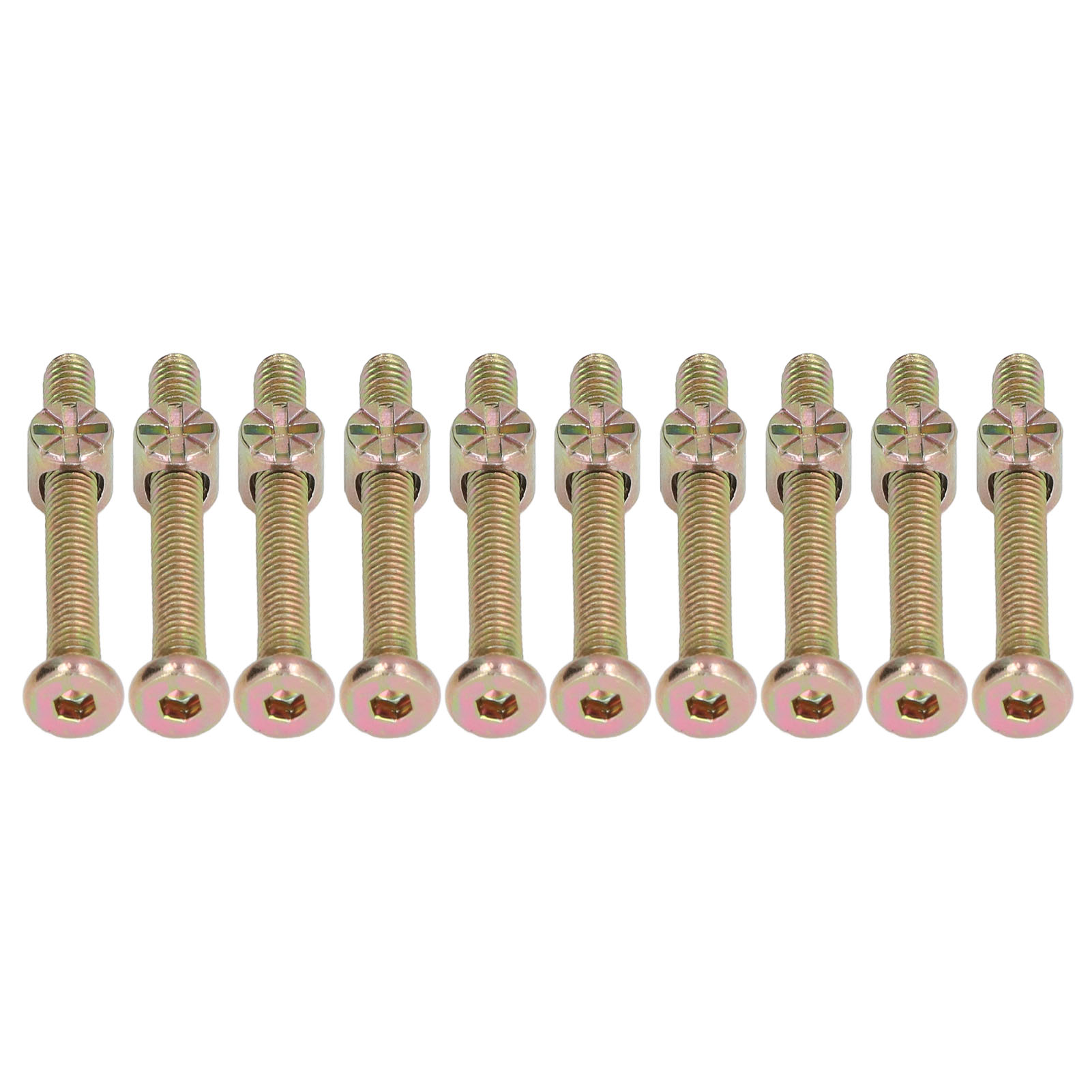 10 Sets M6-innensechskantschrauben, Verzinkter Edelstahl, Für Babybetten Und Möbel, M6x60mm Hardware-set