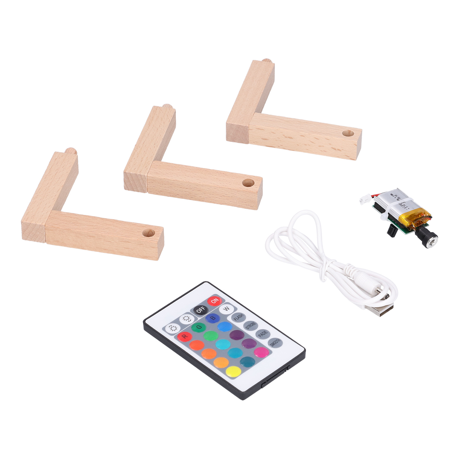 Mondlicht-panel, 16 Farben, Usb-aufladbare Led, Touch-fernbedienung, Dimmbar, Mit Holzständer