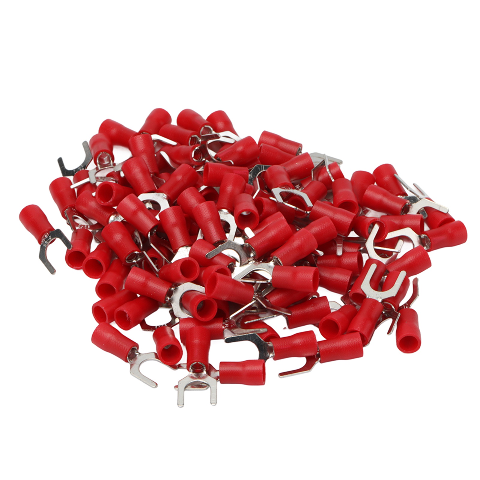 100 Stück Kupferisolierte Gabeladern, Crimp-u-kabelverbinder Für 16-14 Awg