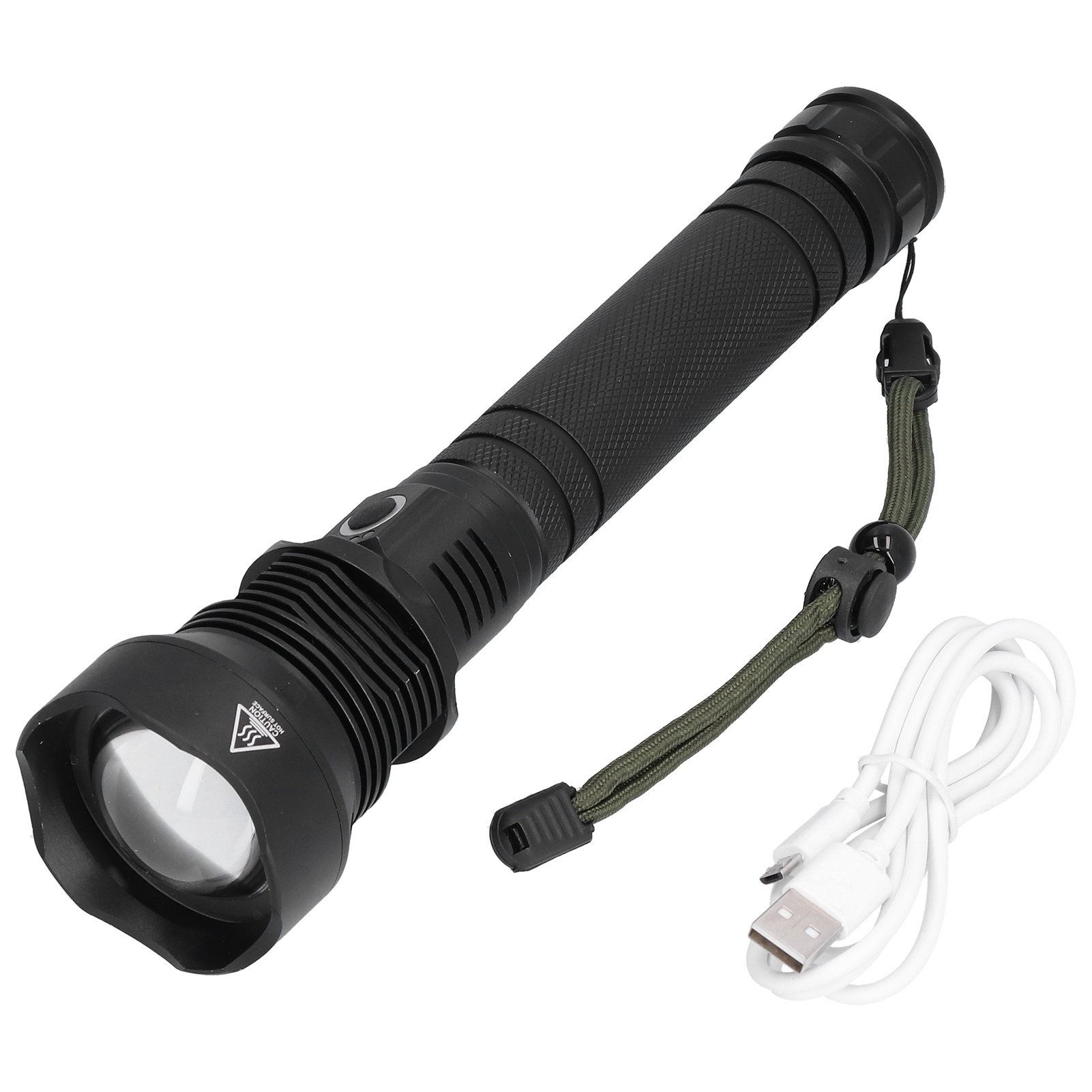 Wiederaufladbare Led-taschenlampe Per Usb, Wasserdicht, Zoombar, 3 Modi, 20 W, 3,7 V–4,2 V