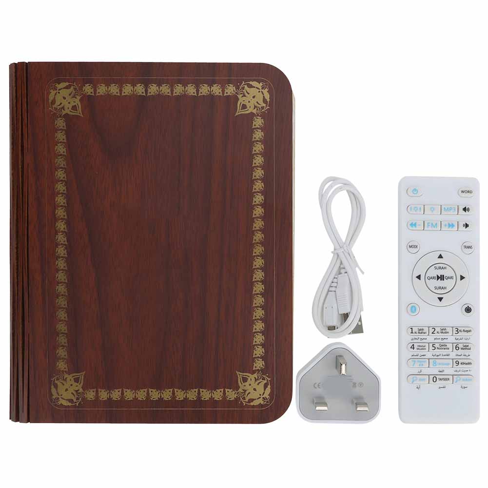 Wiederaufladbare Led-leselampe, Faltbar Mit Fernbedienung, Nachttischlampe Für Den Koran, 100–240 V, Uk-stecker