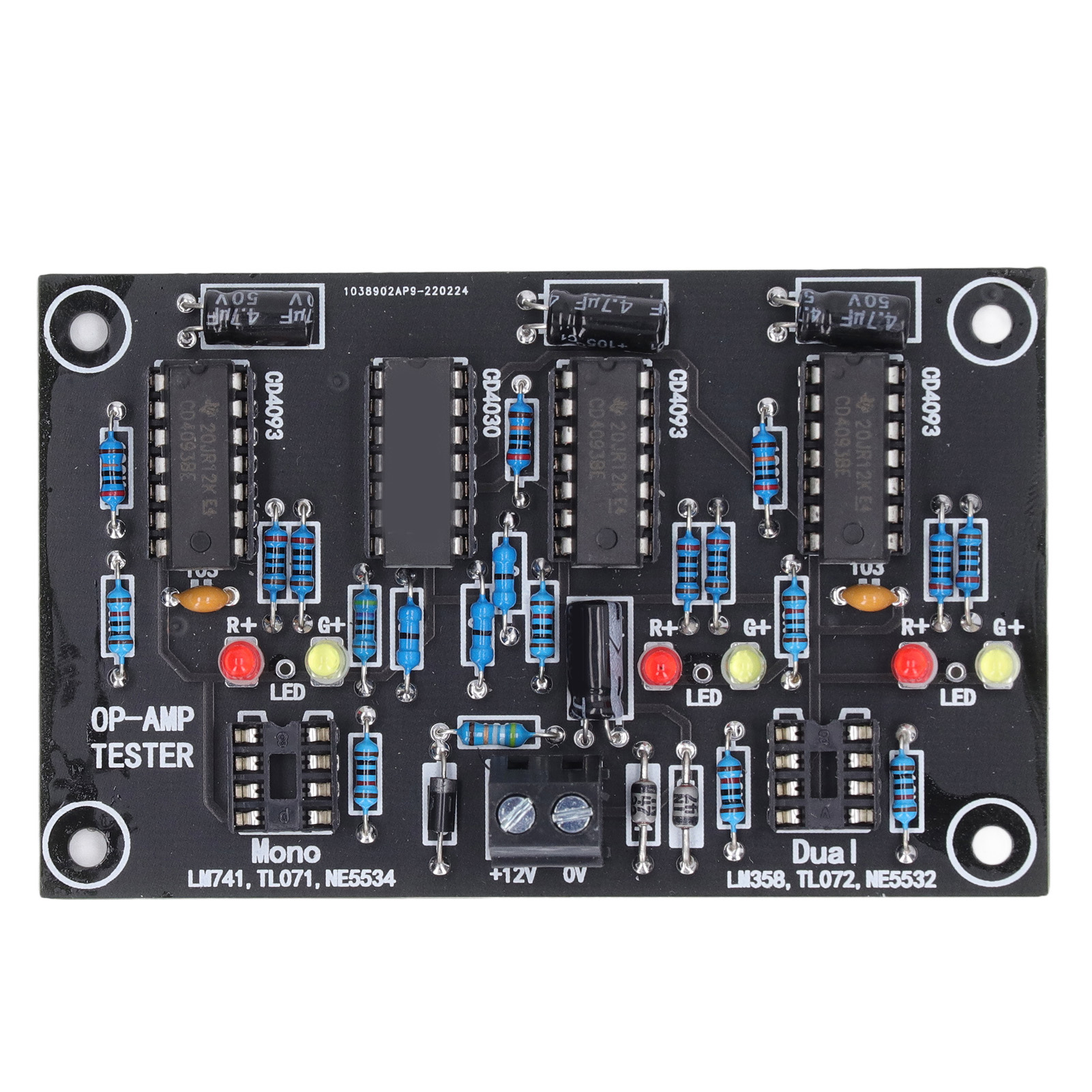 Testplatine Für Operationsverstärker Tl071 Tl072 Tl081 Tl082 - Einzel- Und Doppelmodul