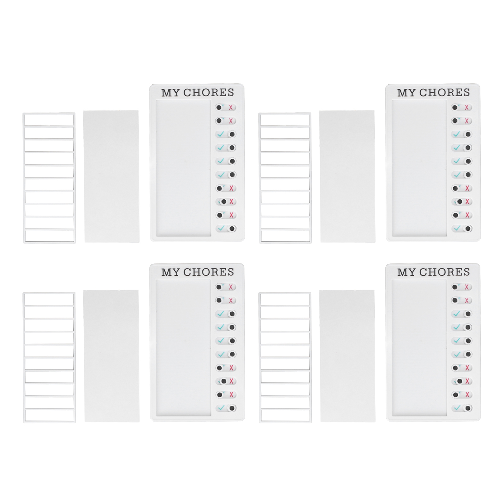 Abnehmbare 4-teilige Aufgabentafel – Diy-planungstafel, Recycelbar Und Tragbar Für Projekte, Reisen Und Die Tägliche Organisation.