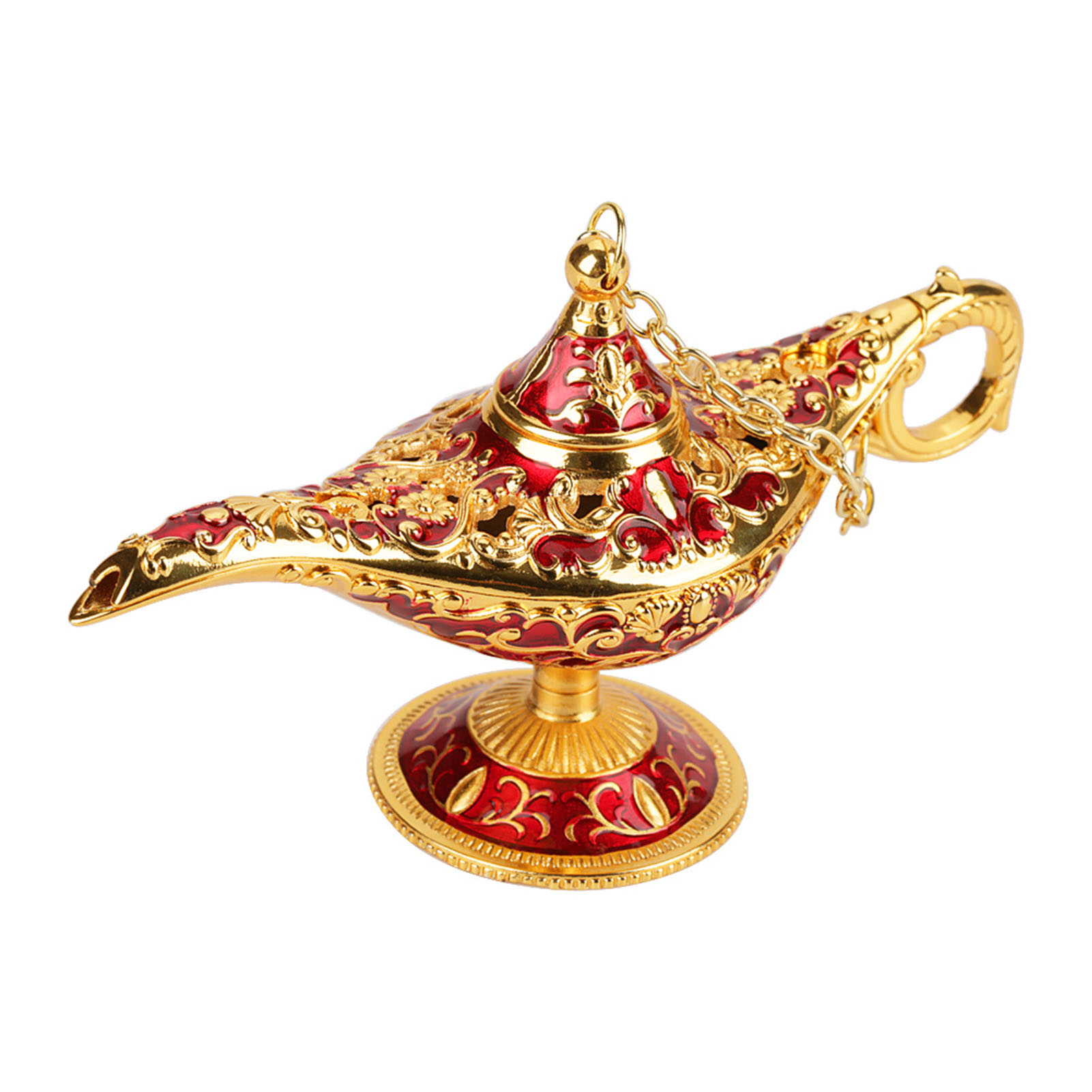 Aladdin-lampe Aus Hohlem Metall – Leuchtende Magische Wunschtopf-dekoration
