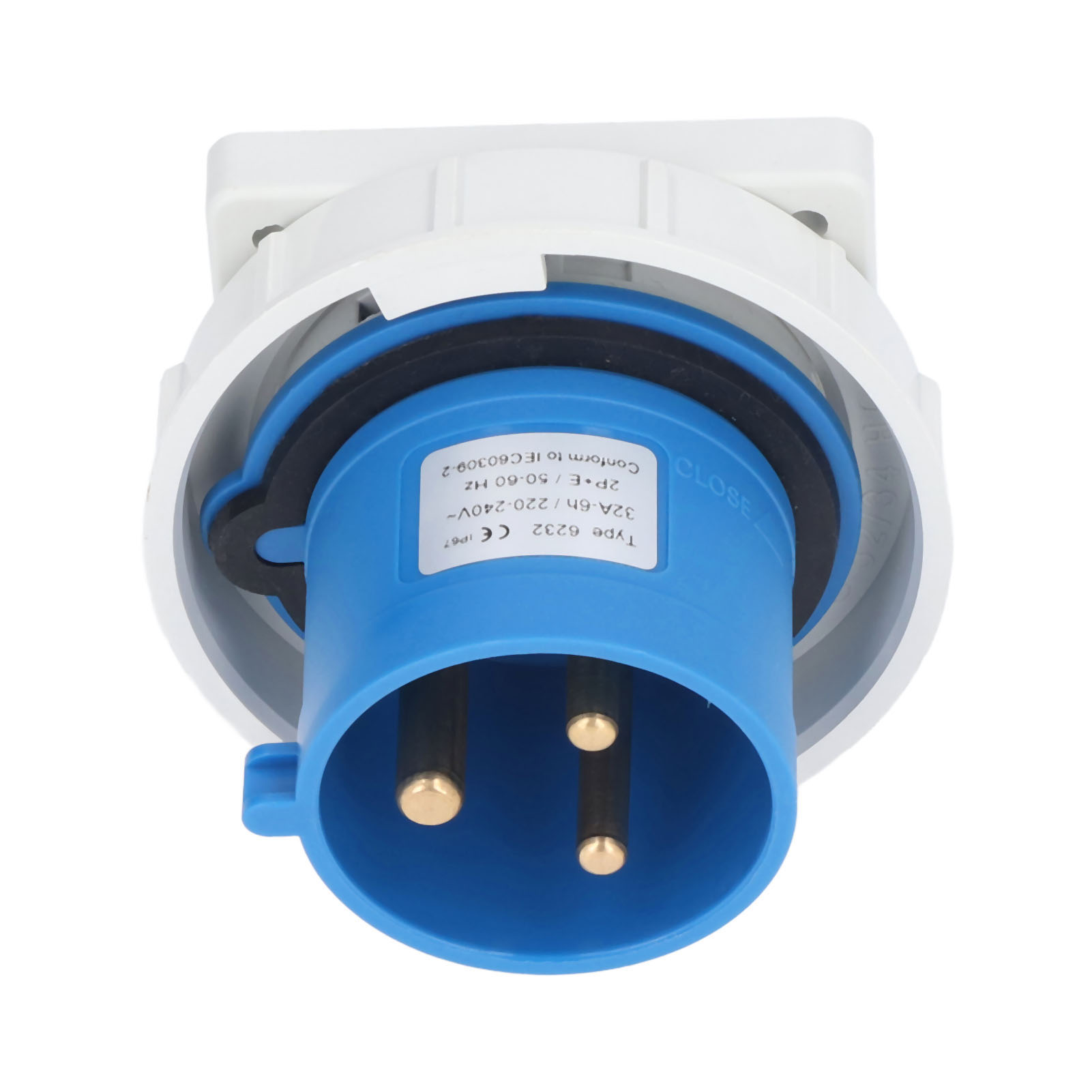 Ip67 Wasserdichter Luftfahrtstecker, 2p+e 32a 220–240v, Messingkontakte Für Industrielle Anwendungen