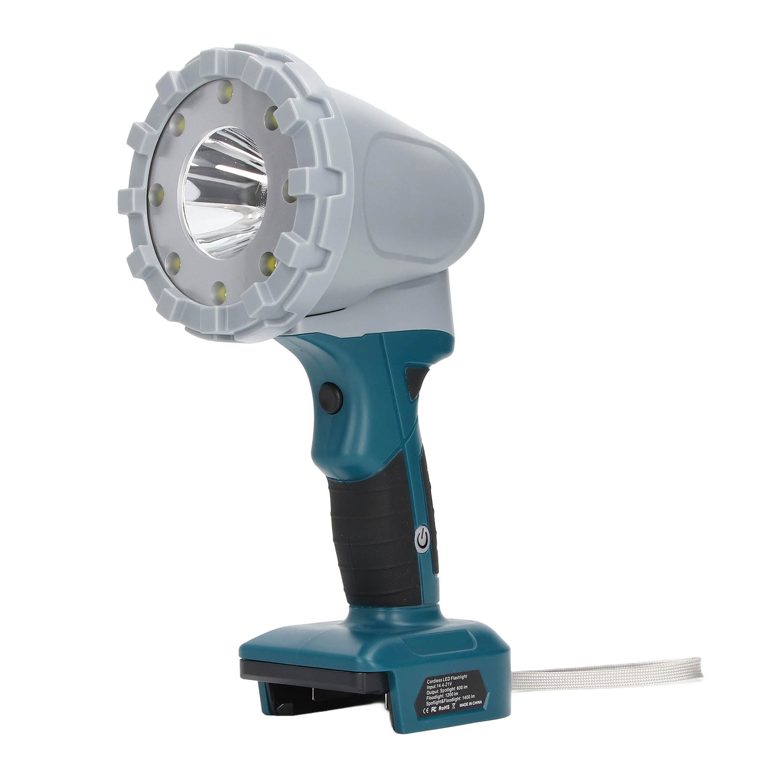 Tragbare Led-arbeitsleuchte, 3 Beleuchtungsmodi, Schwenkbarer Kopf Für 14,4–21-v-lithiumbatterie