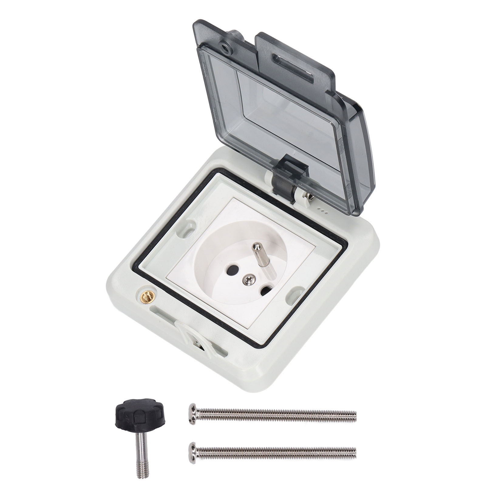Ip66 Wasserdichte Außensteckdose, 1 Modul, 16 A, 250 V, Französisches Design Für Den Garten