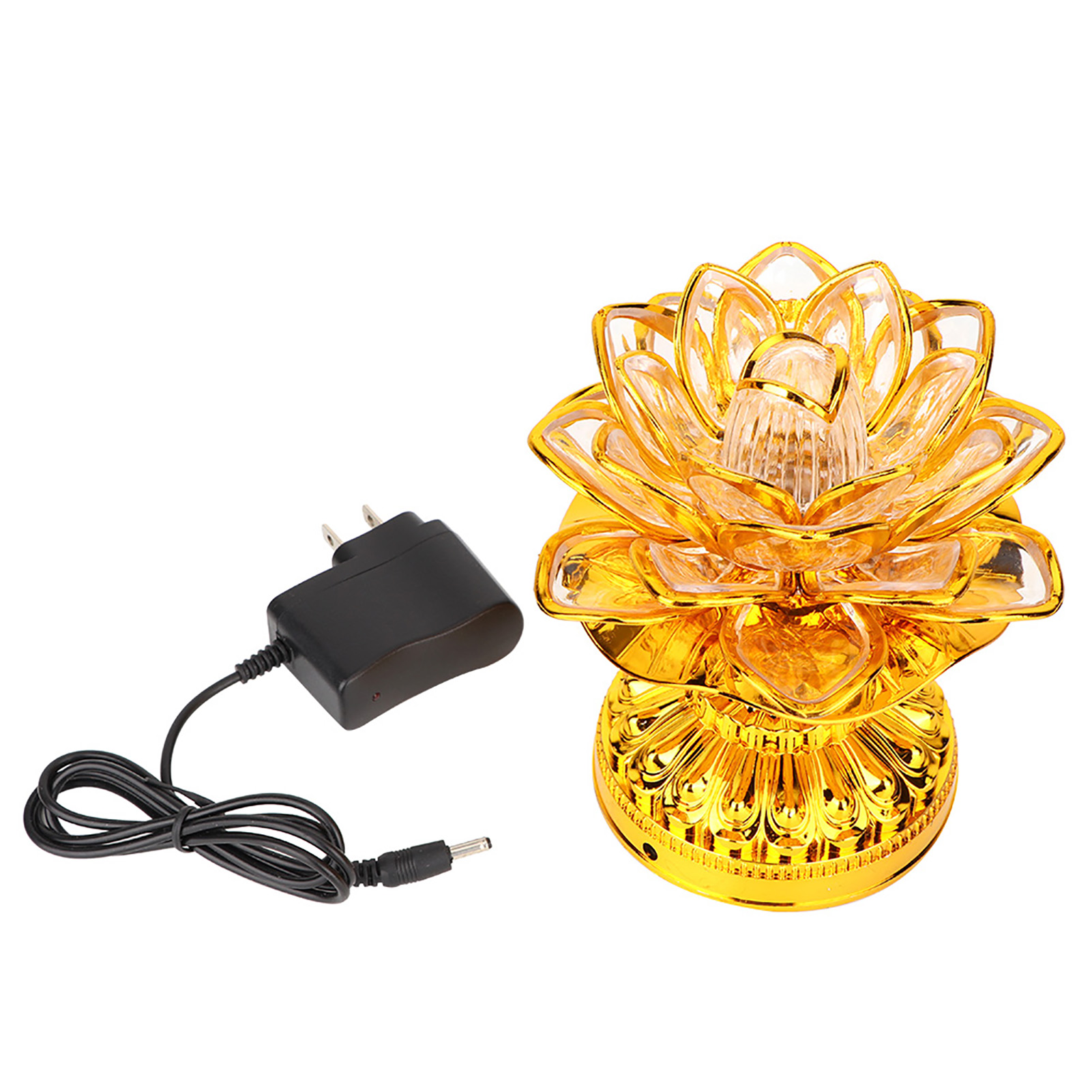 Farbenfrohe Buddhistische Lotuslampe – 110–240 V Netzteil, Us-stecker (batterie Nicht Enthalten)