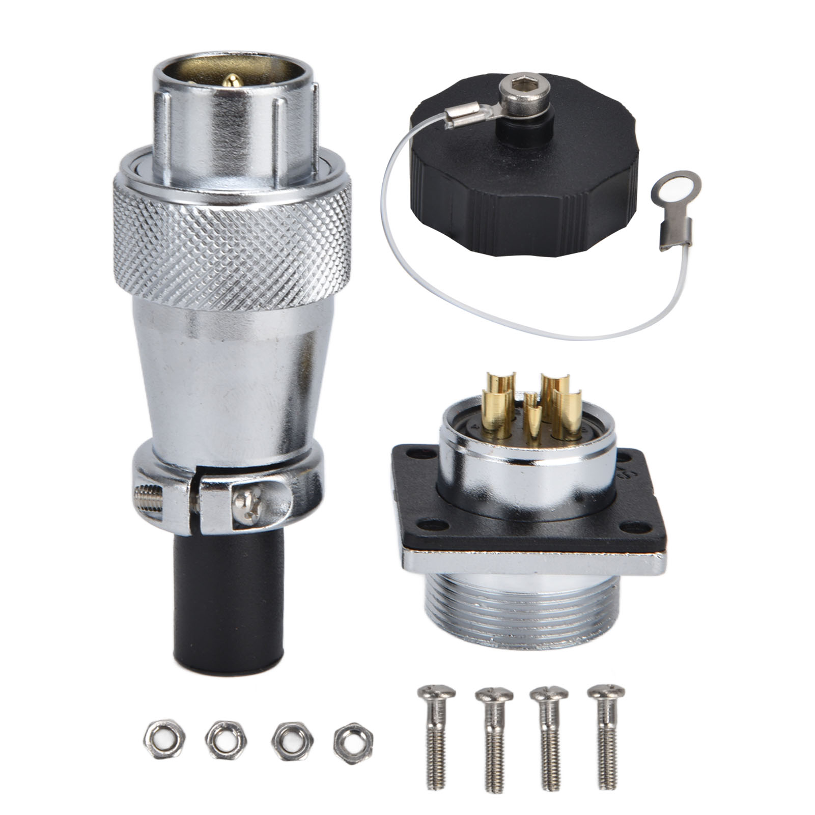6-poliger Luftfahrtstecker, Zinklegierung, Wasserdicht, Ws20, 500-v-wechselstromstecker Und -buchse