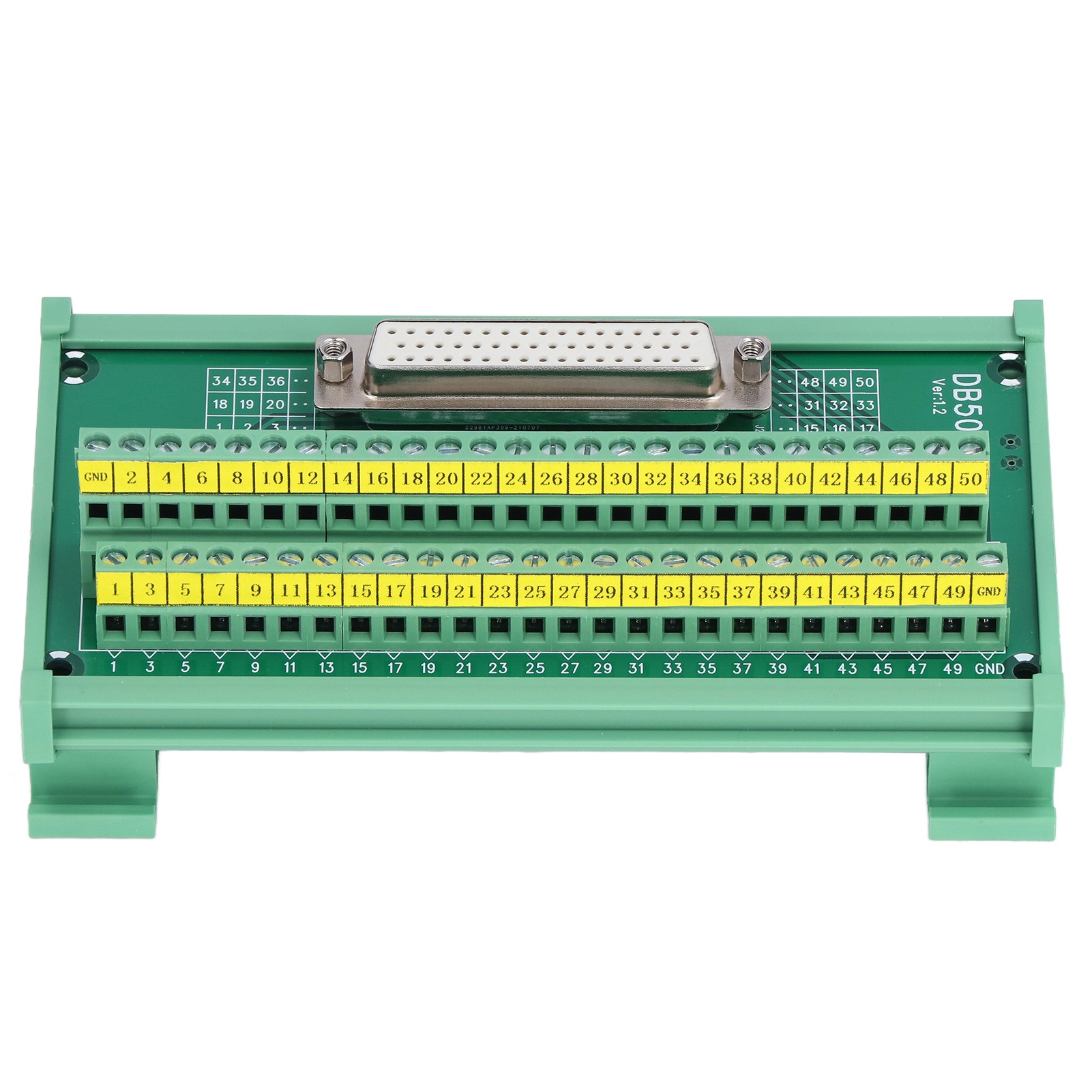 Db50-auf-klemmenblock-adapterplatte, Gerader Weiblicher Stecker Für Leiterplatten, 60 V Dc, Db50-m7