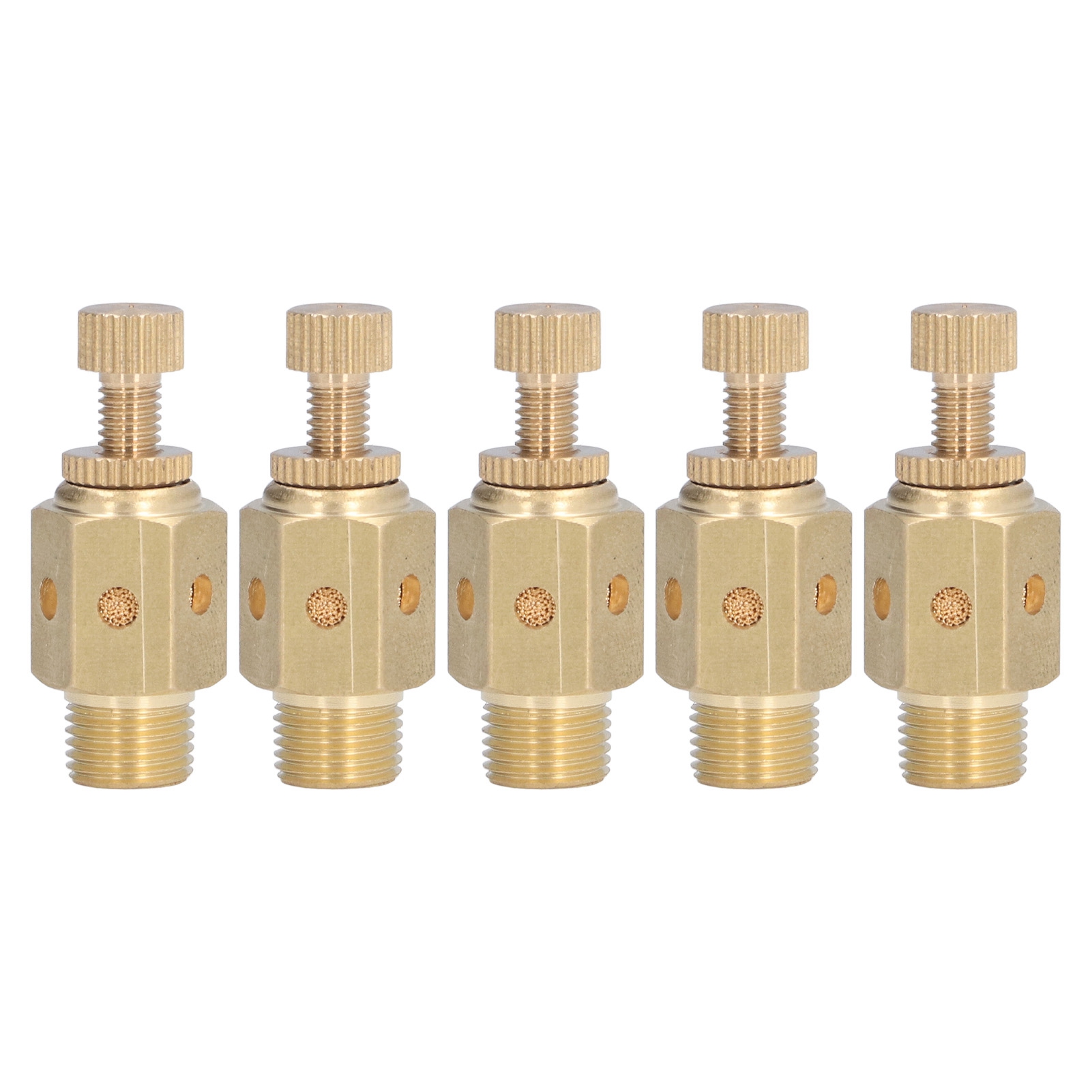 5-teiliges Pneumatisches Schalldämpfer-auspuffzubehörset Aus Messing Psc-01