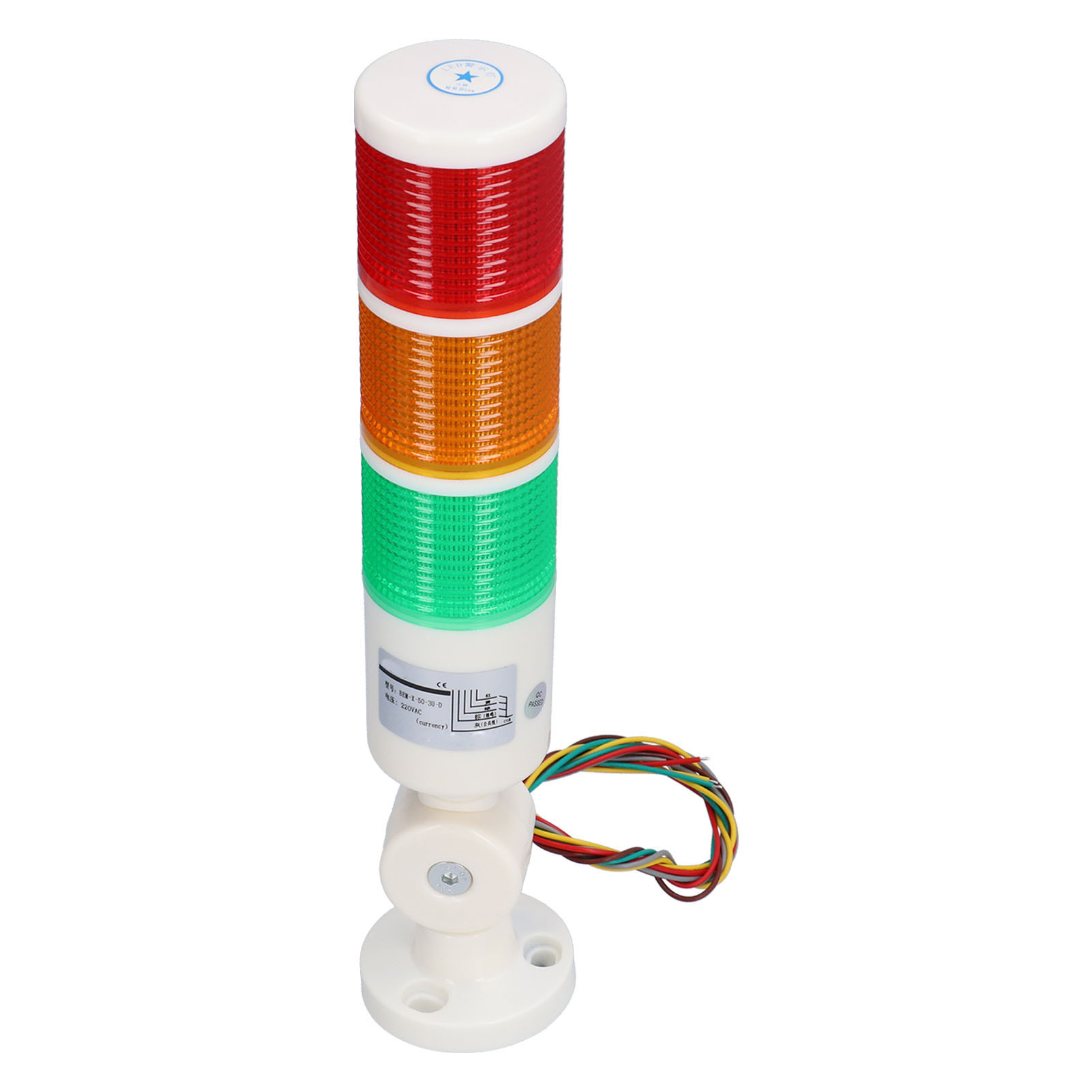 Berm Faltbarer 3-farben-led-warnturm Mit Akustischem Alarm, Ac220v