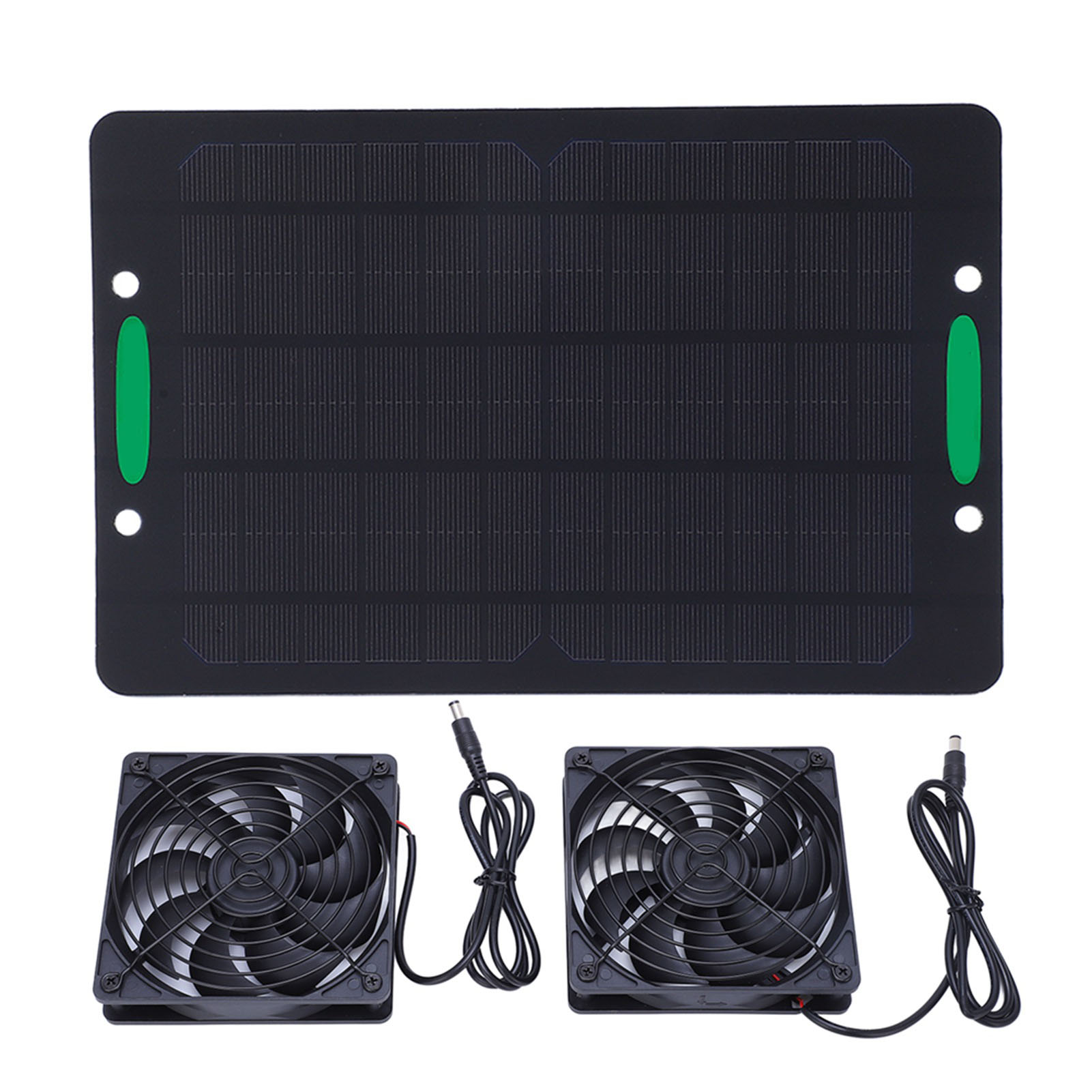 Solar-doppelventilator Mit Abluft – 10 W Wärmeabfuhr Für Gewächshäuser Und Unterstände