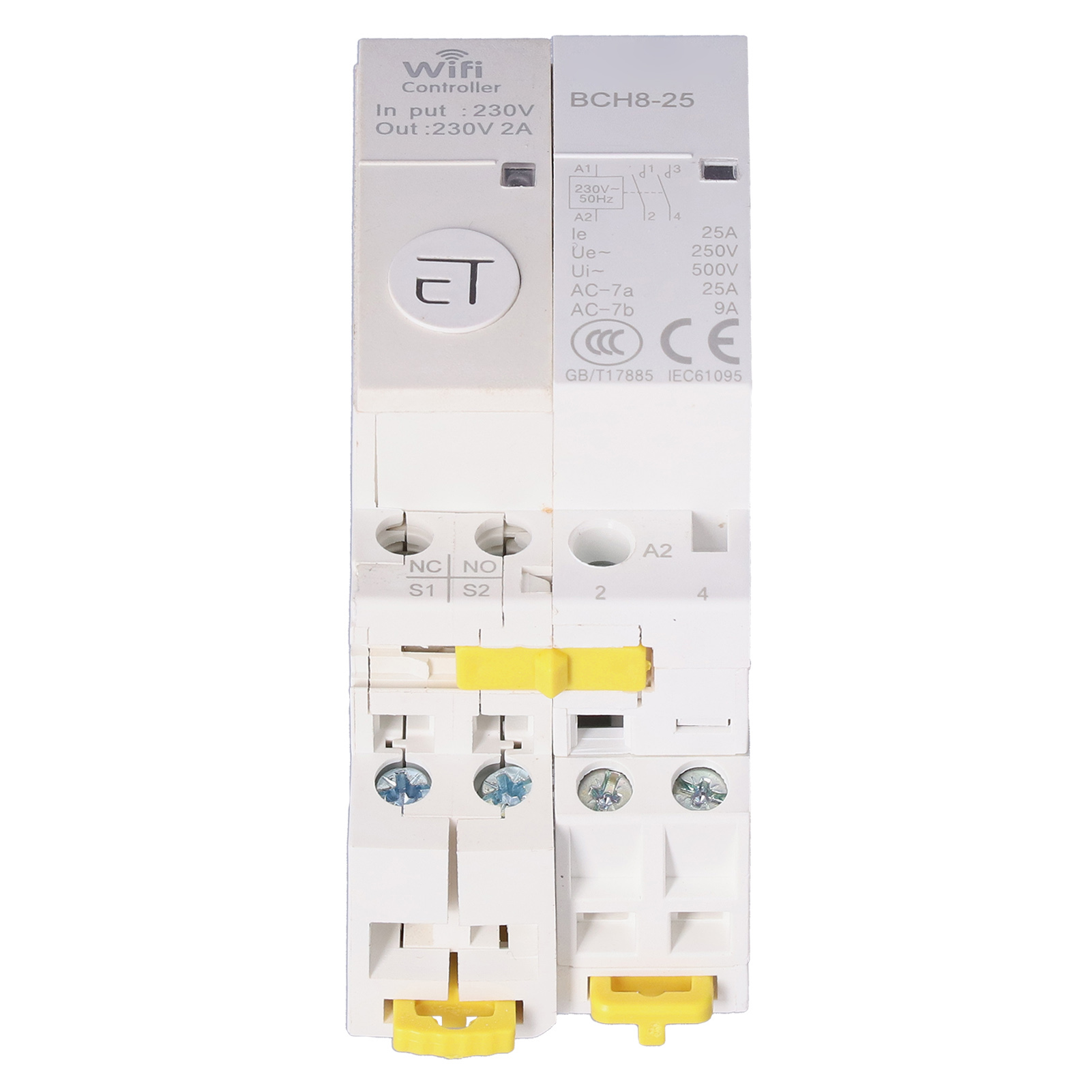 Wlan-schütz 2no Für Smart Home, 230 V, 25 A, Fernbedienung, Vernetzter Schalter