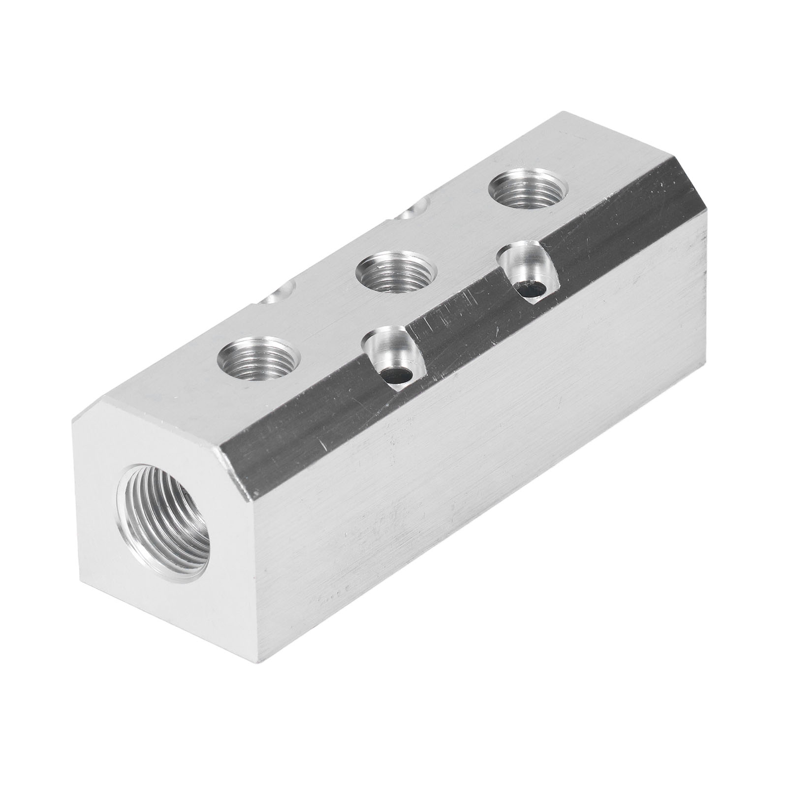 Pneumatikblock Aus Aluminium Mit Hohem Durchfluss, 40 X 40 Mm, G1/2-einlass, G1/4-auslass, Sy40-02-3f