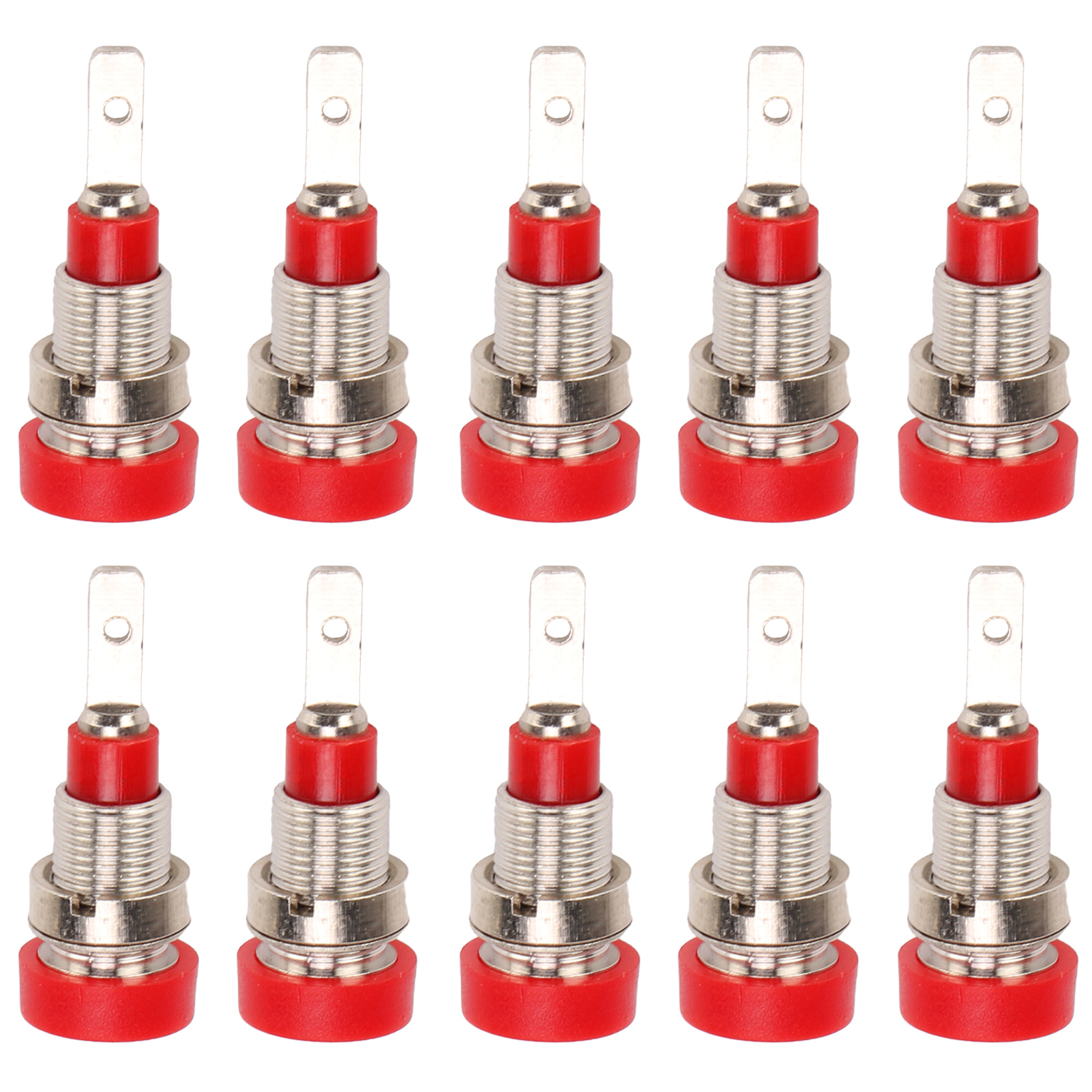 10 Stück 2-mm-bananenstecker Aus Messing Für Schalttafelanschlüsse, Industrielle Elektronikgeräte