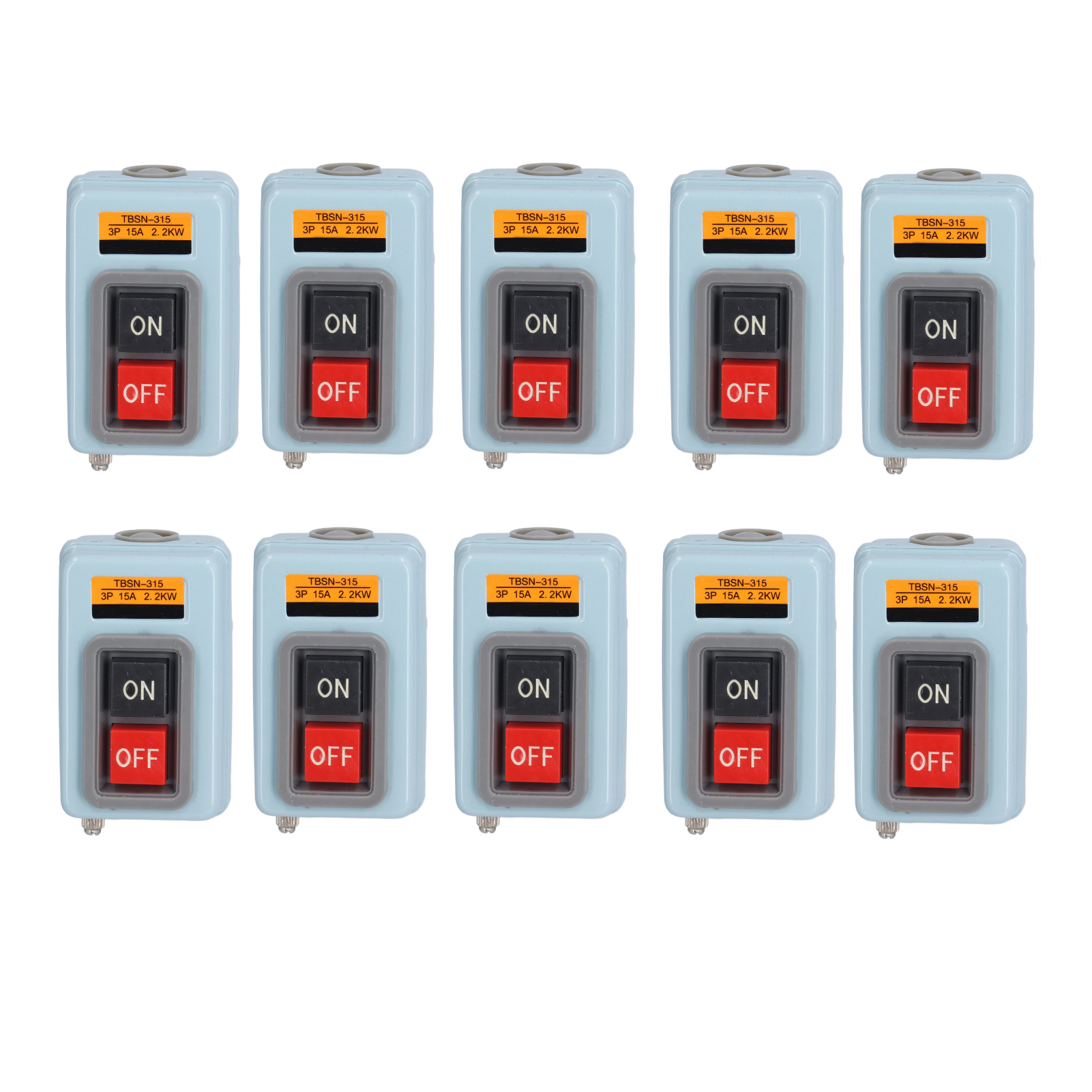 10 Stück Tbsn-315 Drehstrom-starttaster, 2-positionen-steuerstation 380 V 15 A