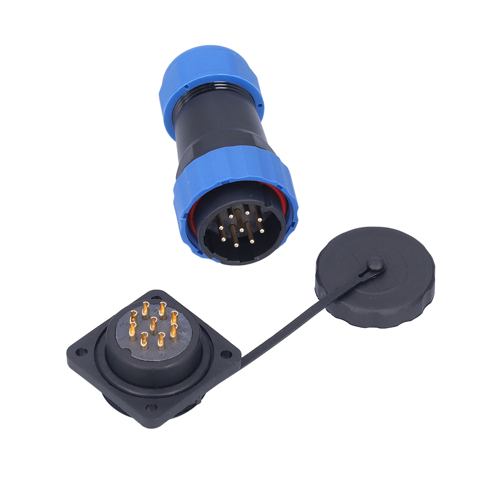 Ip68 Wasserdichter Stromanschluss, Stecker/buchse, 4-poliger Quadratischer Luftfahrtstecker, 380 V, 10 A, Sp289