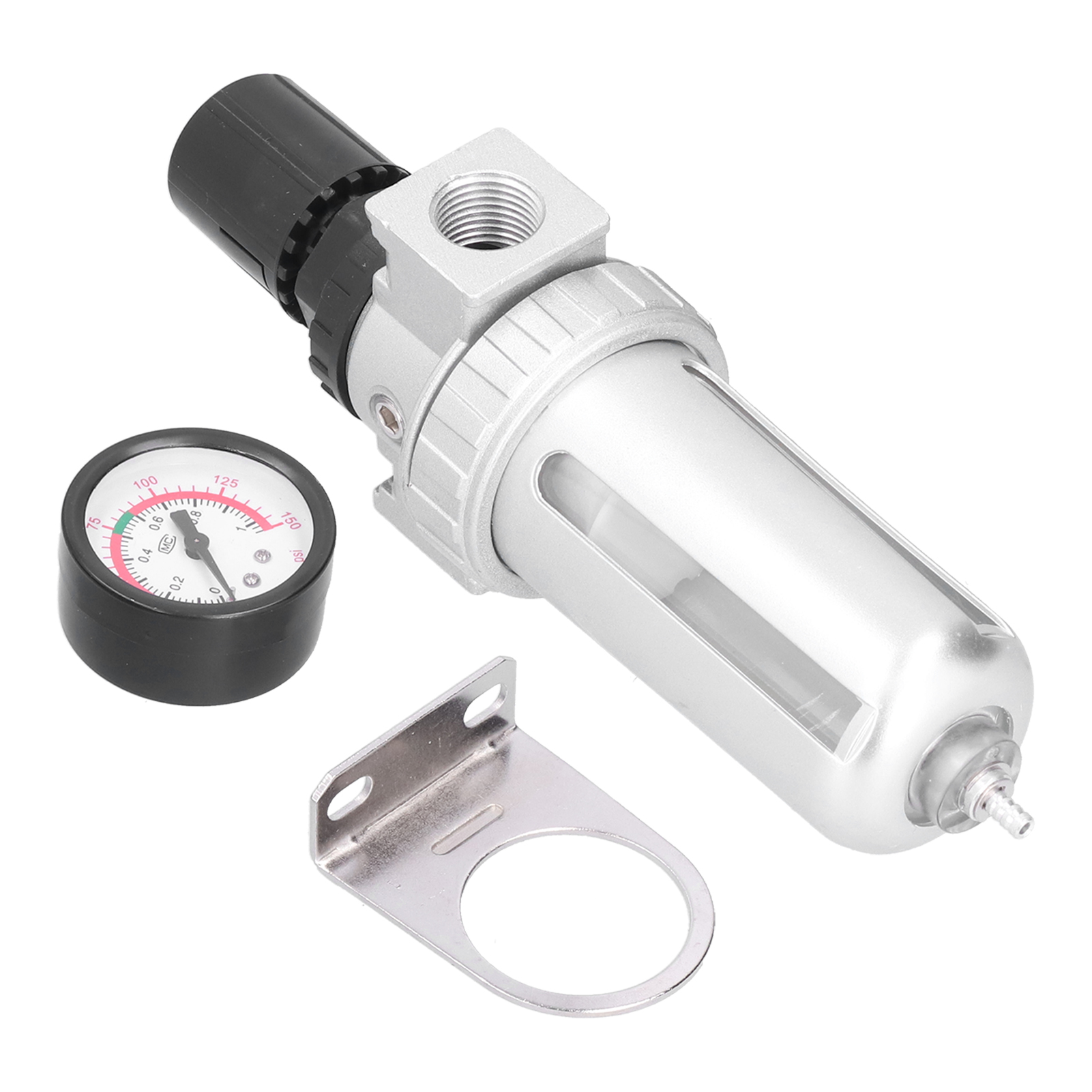 Druckluftfilterregler Mit Wasser-öl-abscheider Und Manometer Für Druckluftleitungen