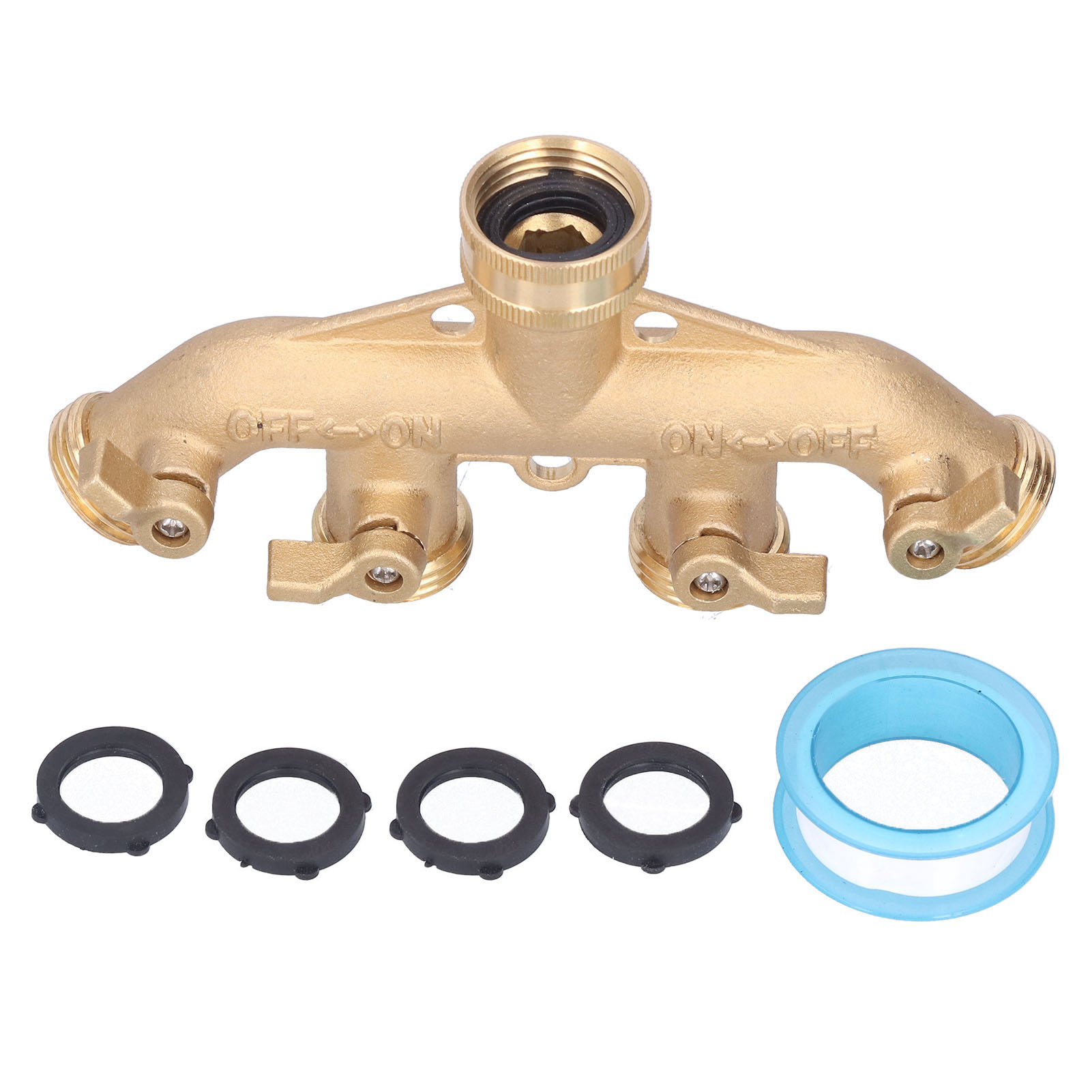 4-wege-wasserhahnverteiler, Gartenschlauchverbinder Mit Verteiler, 3/4-zoll-npt-anschluss