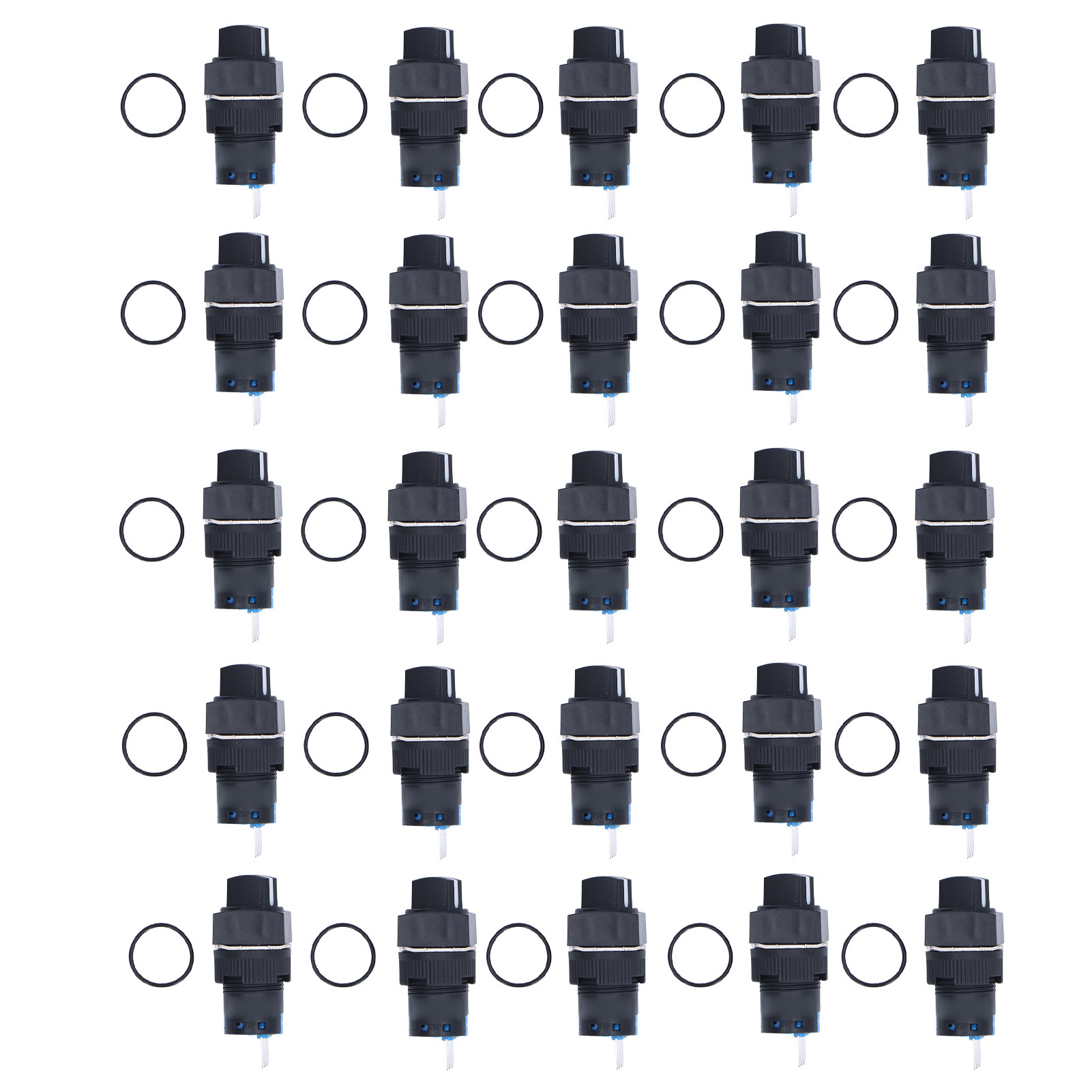 25-teiliges Set Mit 2-positionen-drehschalterknöpfen Mit Selbstverriegelung (16 Mm) Für Geräte