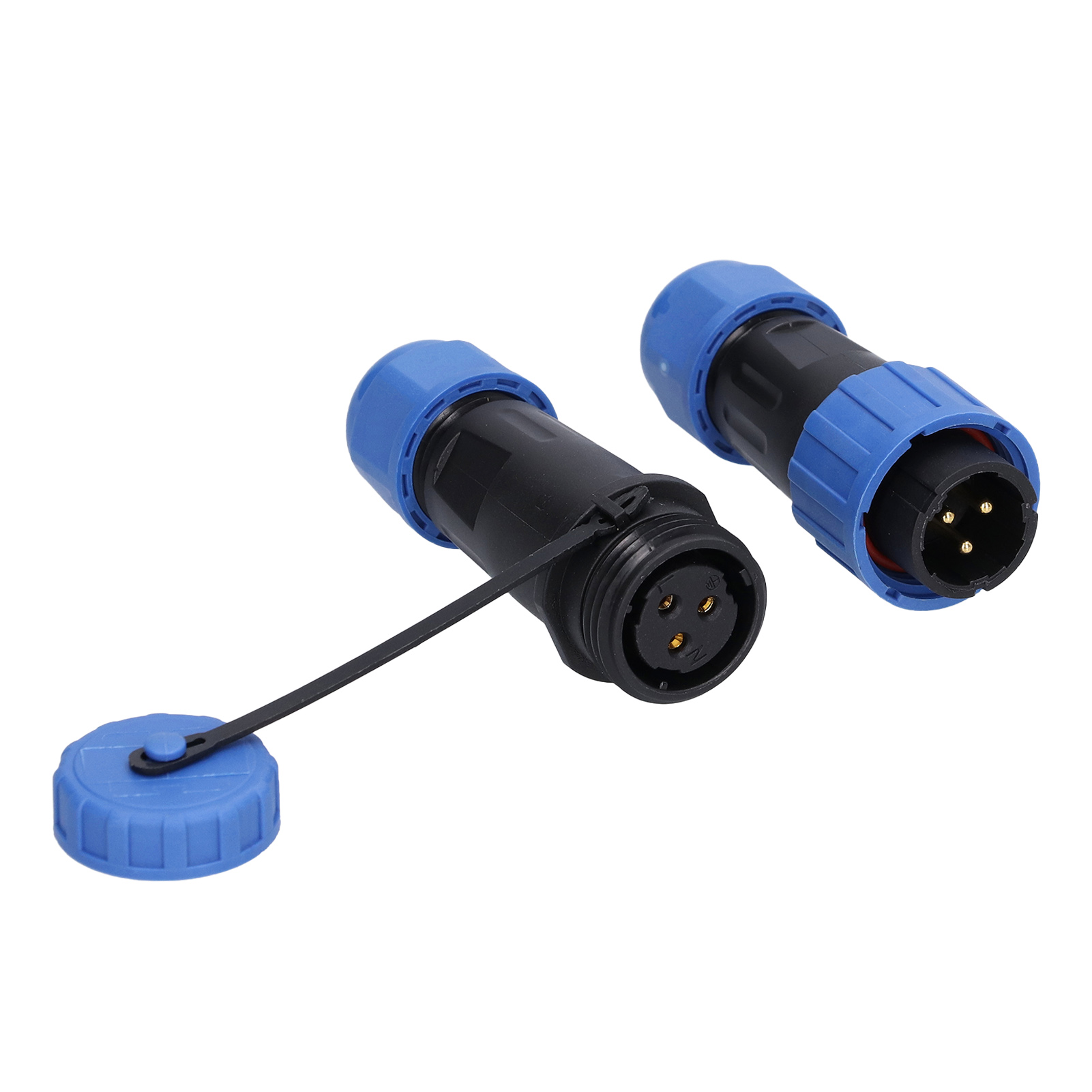 Ip68 Wasserdichtes Industrielles 3-poliges Luftfahrtstecker-adapterkabel (250 V, 10 A)