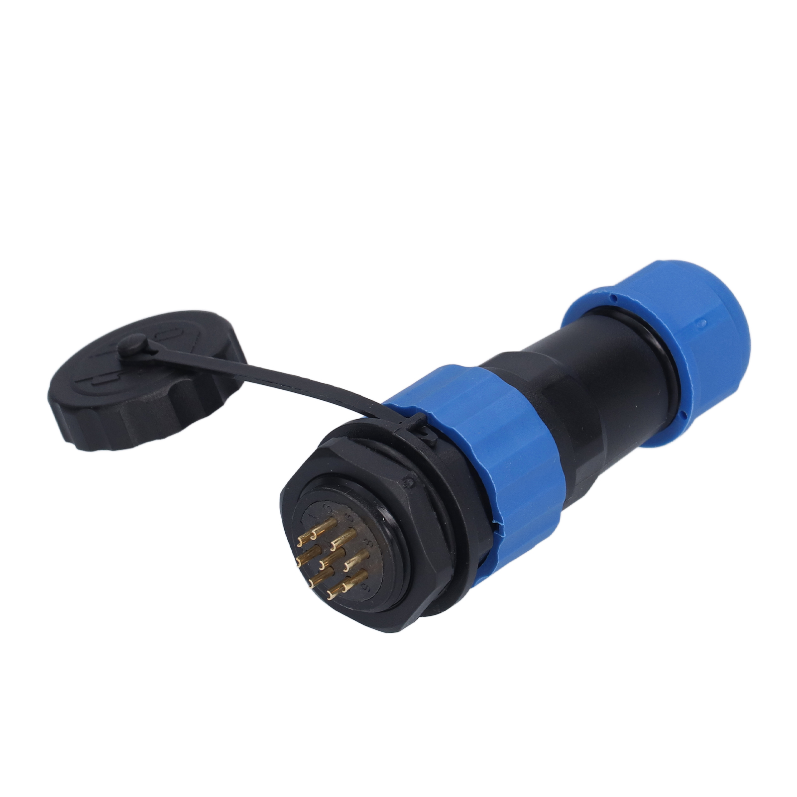 Ip68 Wasserdichter Luftfahrtstecker, Stecker/buchse Mit Rückseitiger Mutter, 250 V 5 A Sp209-pin-anschlussklemme