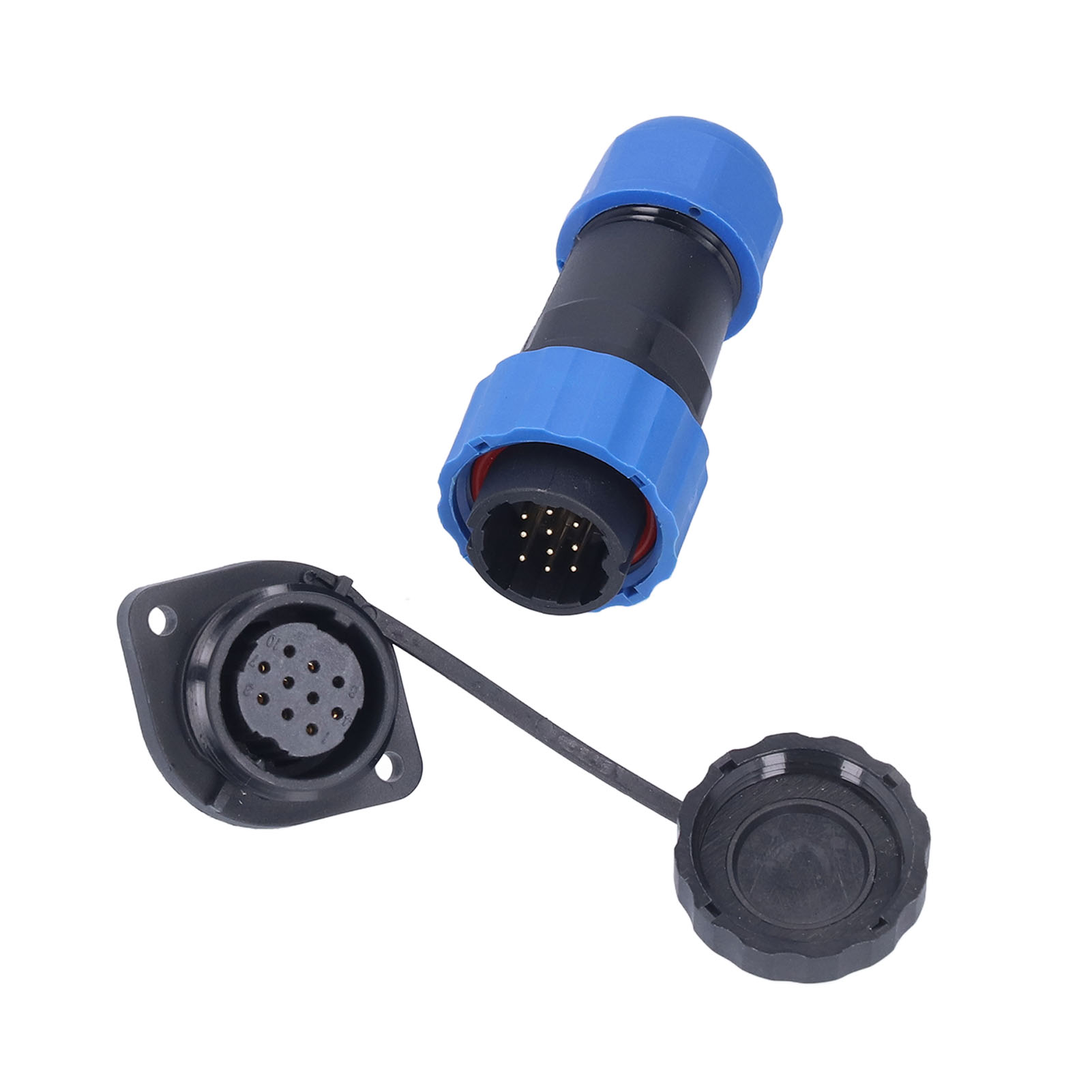 Ip68 Wasserdichte Steckdose Mit Männlichem/weiblichem Luftfahrtstecker, 250 V Ac 5 A, Modell Sp2010 Mit Stiften