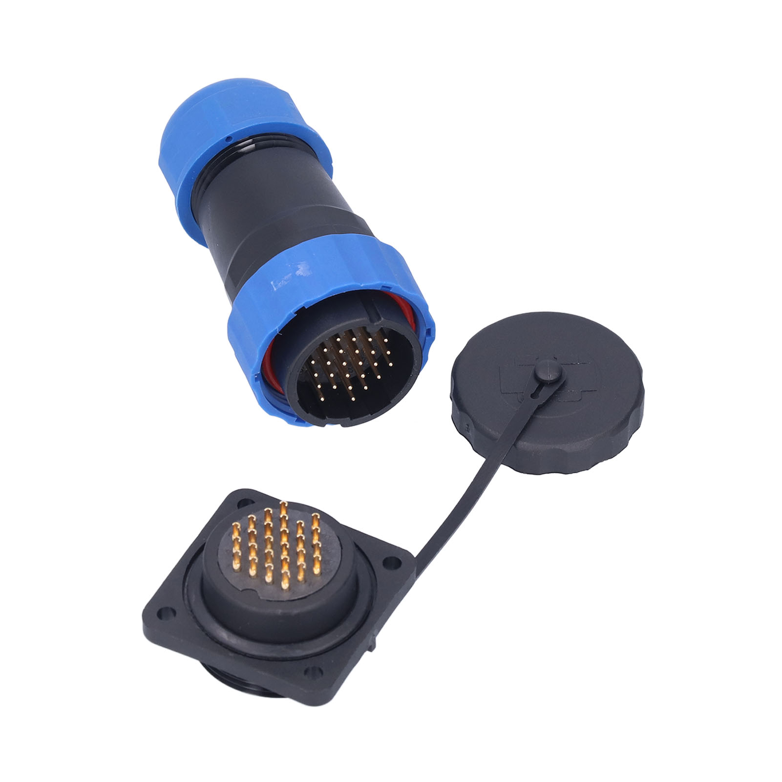 Sp2826 Vierloch-quadratstecker, Wasserdicht, 250 V 5 A Luftfahrtstecker Für Elektrische Kabel