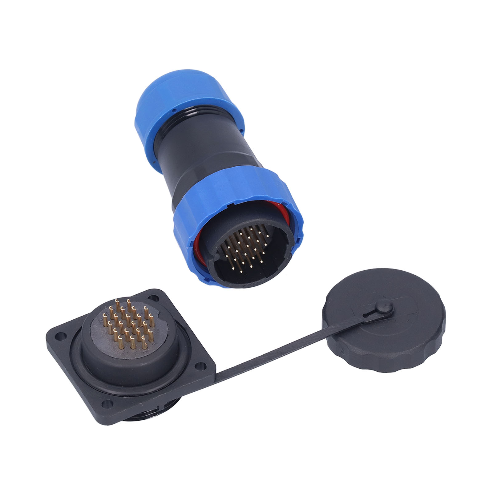 Wasserdichter Stecker, Quadratischer 4-poliger Luftfahrtstecker, Wechselstrom 250 V 5 A Sp2822
