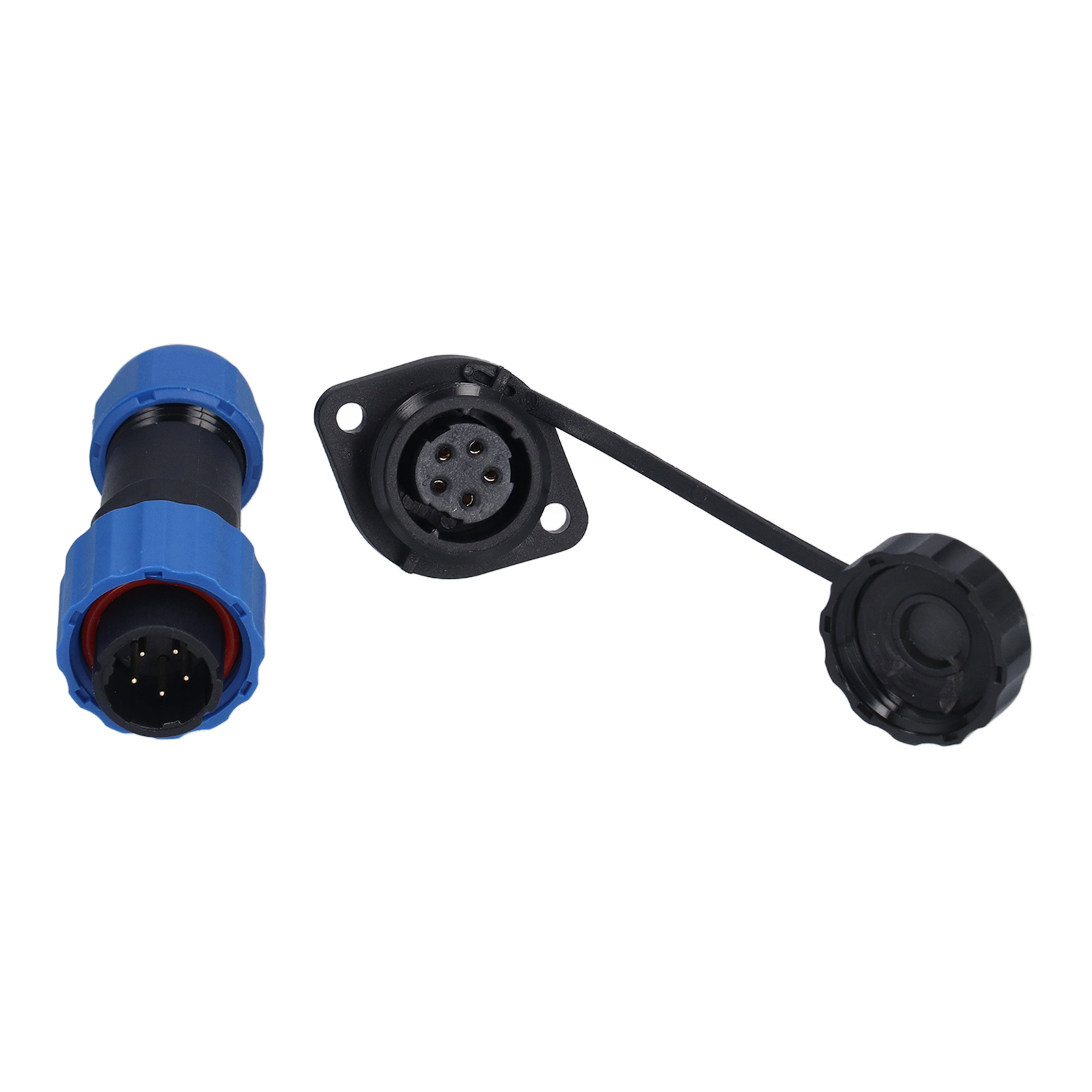 Wasserdichter Luftfahrt-steckverbinder Ip68, Stecker/buchse, 5-polig (250 V, 5 A), Sp16-flanschdichtung