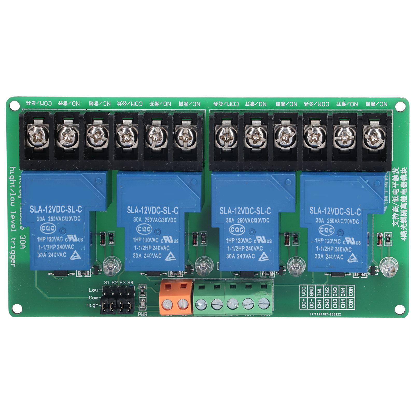4-kanal-30a-relaismodul Mit Trenn-optokoppler Für 12v-steuerung