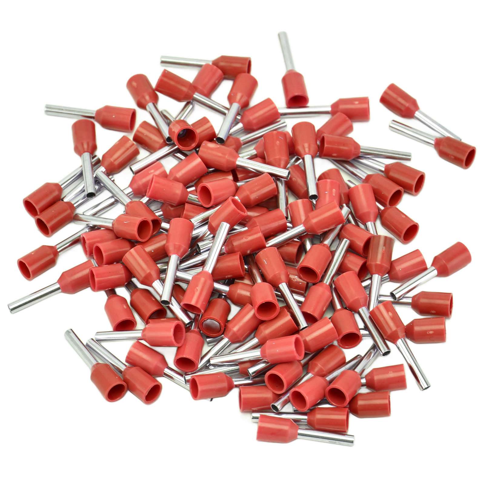 Satz Mit 1000 Roten Isolierten Crimp-anschlüssen E1512 Für 16 Awg-kabel - Elektrische Steckverbinder