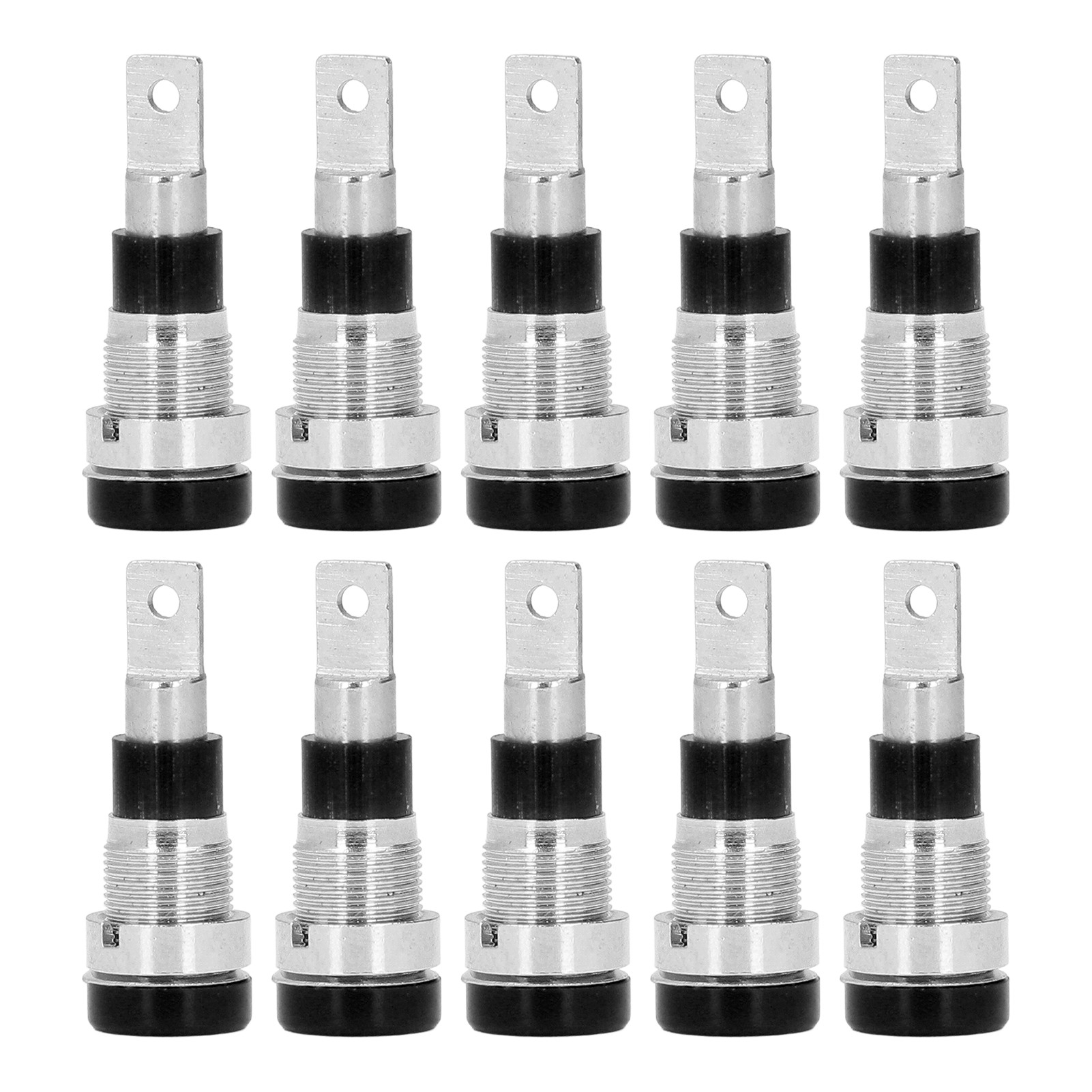 10 Stück 4 Mm Hochleistungs-bananenstecker, Langlebig, Elektrische Verbindungswerkzeuge, Schwarz