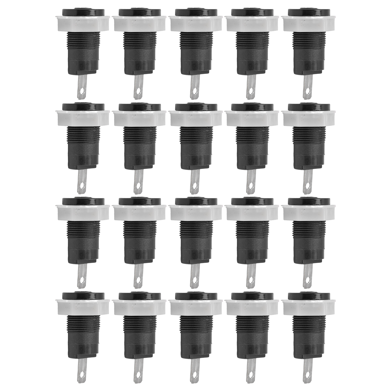 20 Stück 4-mm-erdungsklemmen Aus Messing, Lötbare Erdungsverbinder Für Sichere Elektroinstallationen, 32 A 1 Kv, Schwarz
