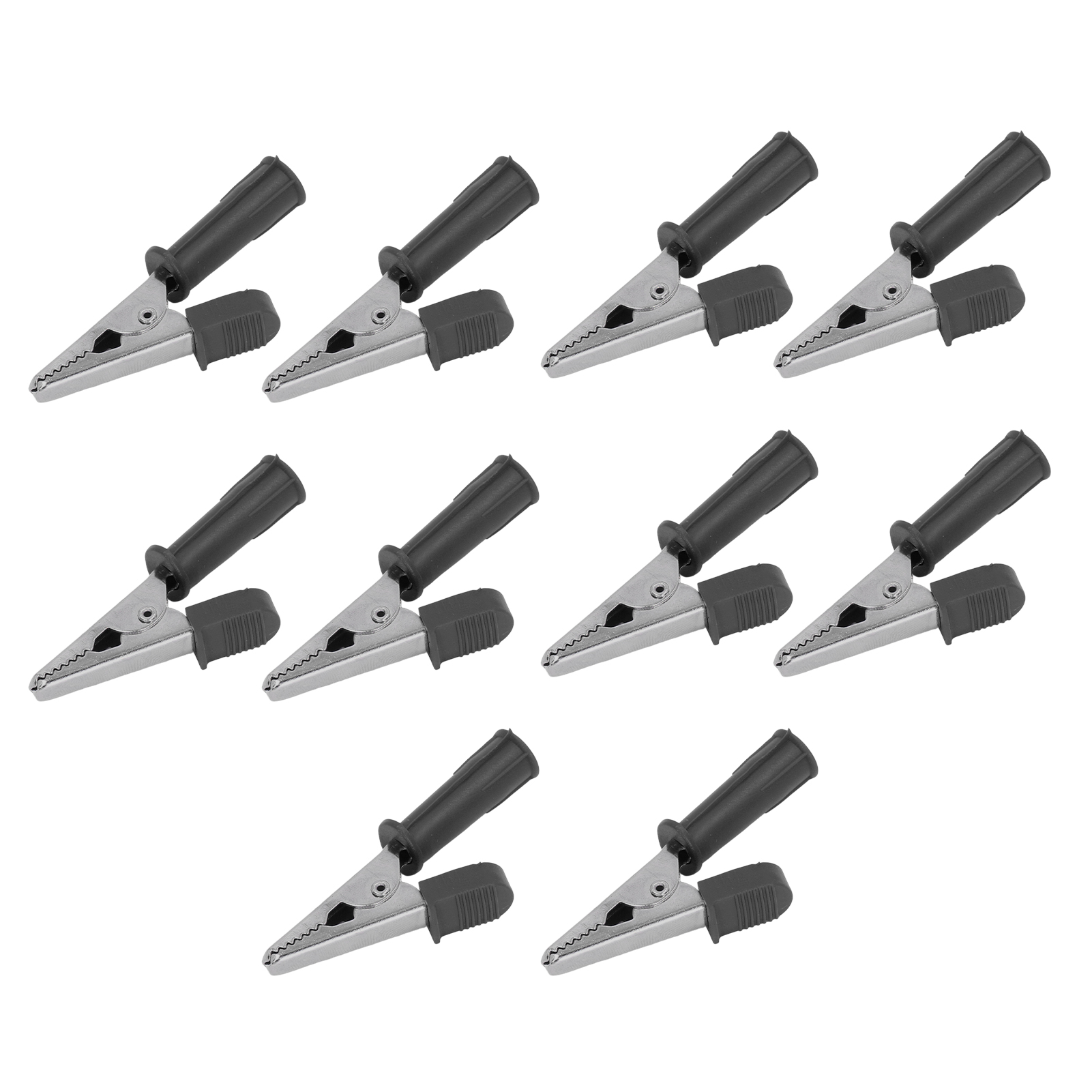 10 Isolierte Krokodilklemmen Aus Messing Mit 4-mm-buchsen, 10-mm-öffnung, 20 A, 10er-pack, J.60046, Schwarz