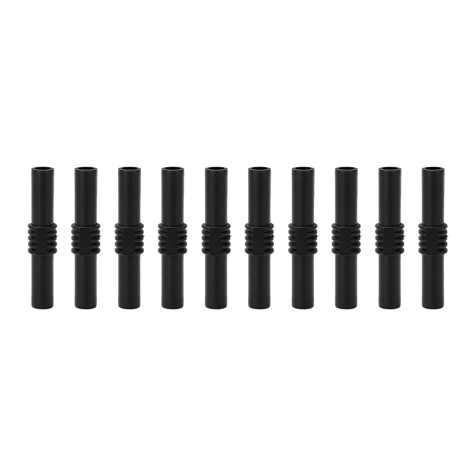 10 Stück 4-mm-isolierte Bananenstecker (buchse Auf Buchse) Mit Verlängerungskabel Für Elektronische Geräte, Schwarz