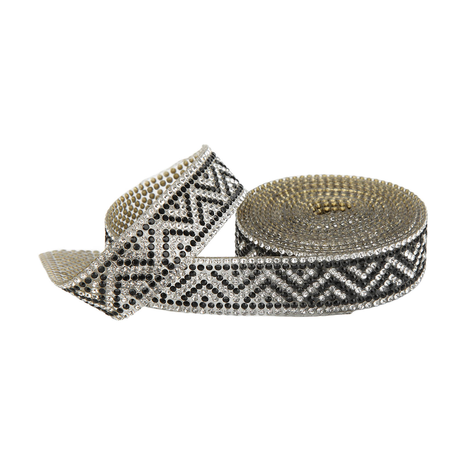 M Lange Strasskette, 2 Cm Breit, Glänzende Farben, Strukturiert, Diy, Party, Hochzeit, Schwarzes Band