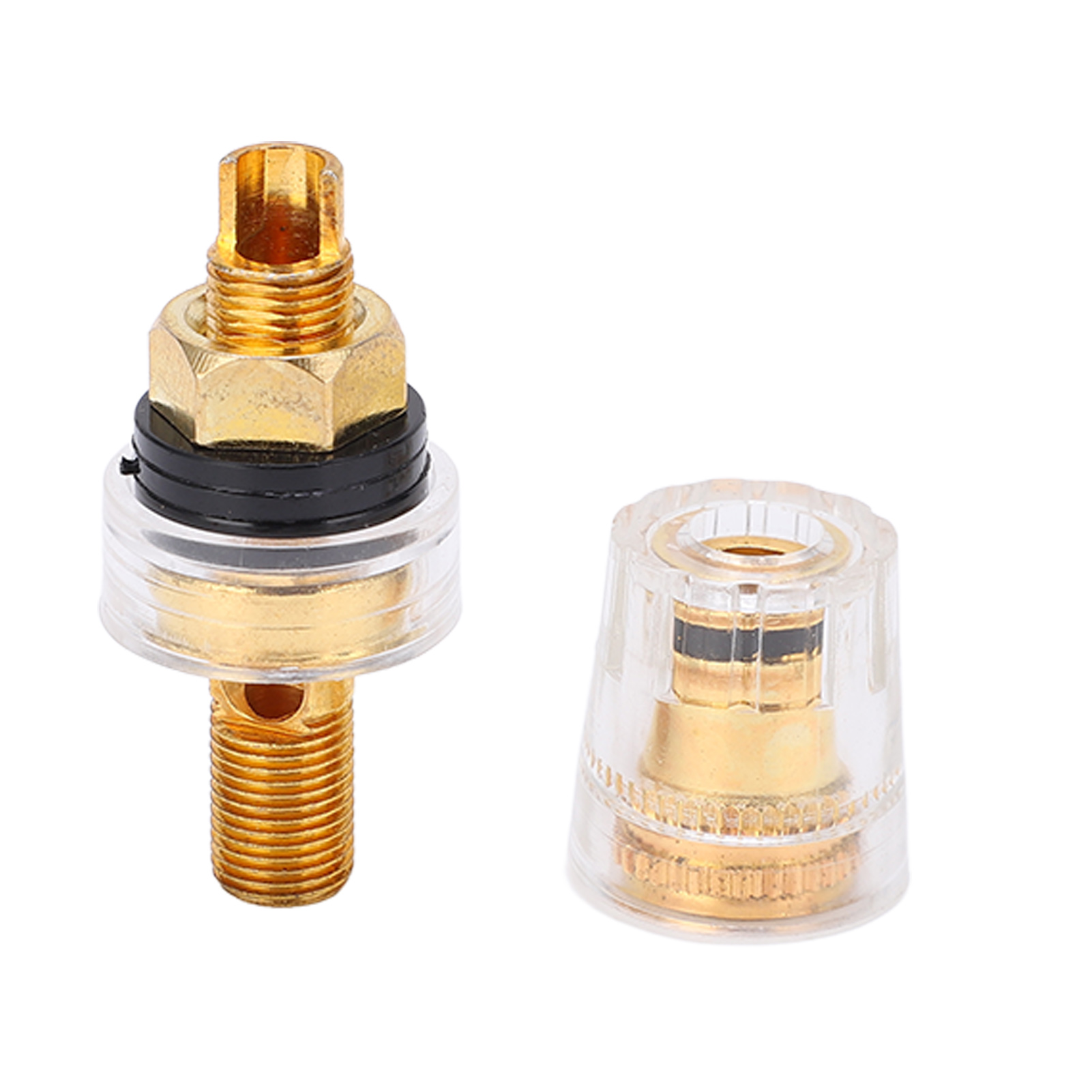 Hochleitfähiger Bananenstecker, Robust, Kompakt, Lange Lebensdauer, Elektronisches Bauteil, Schwarz