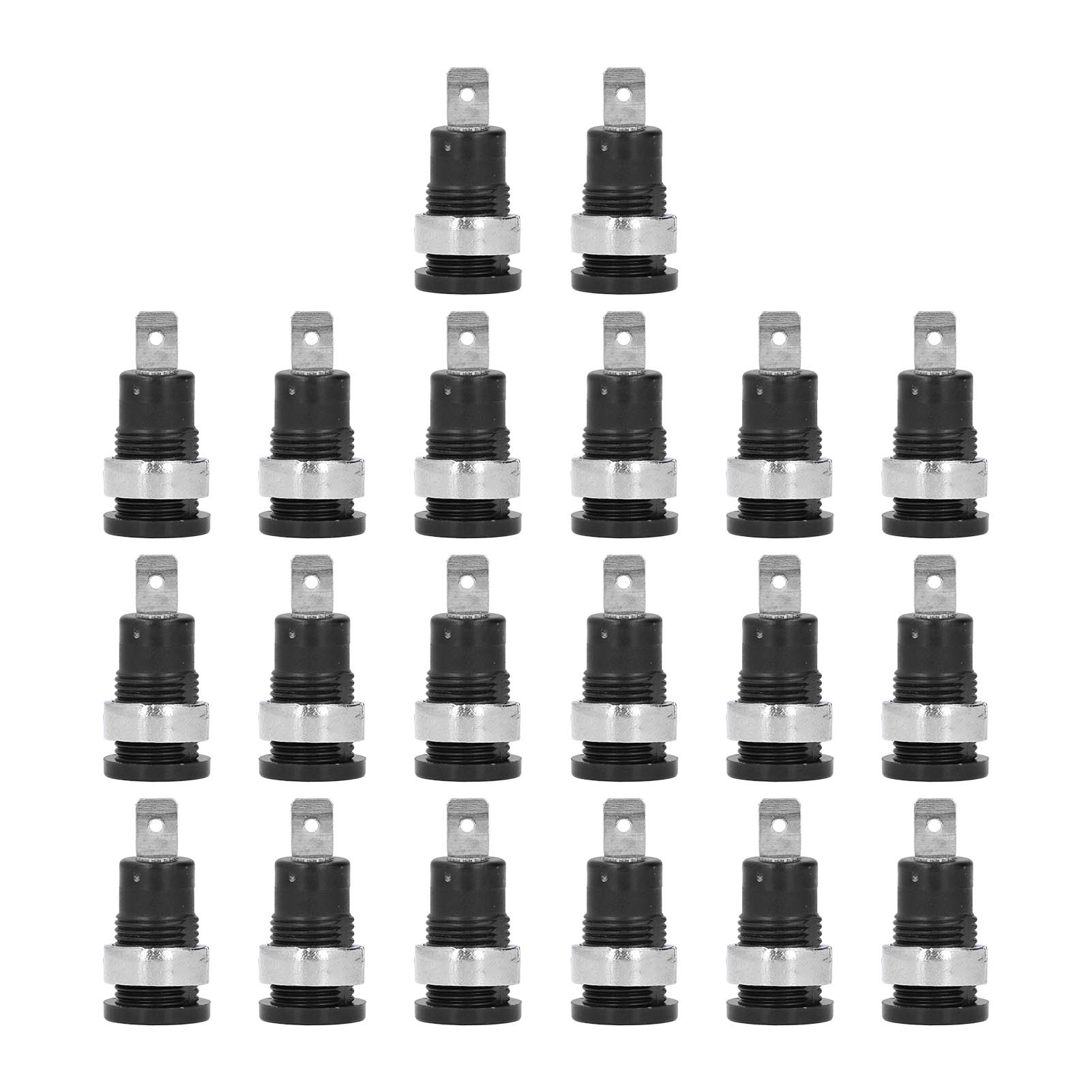20 Stück 4-mm-bananenstecker, Hochleitfähig, Korrosionsbeständig, Schwarz, Elektrisches Prüfzubehör
